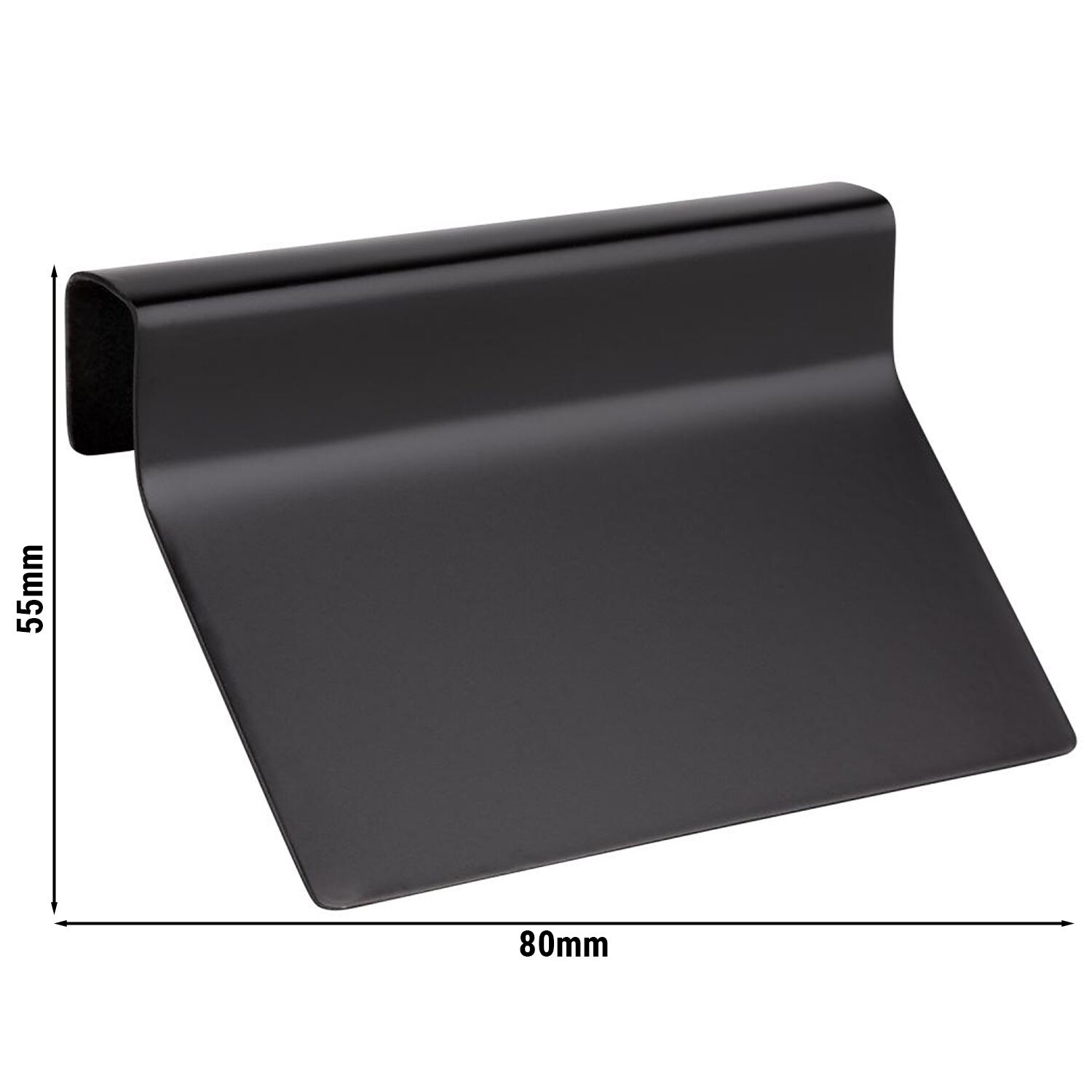 (12 pcs) Étiquettes de marquage - Métal - 80x15mm - Noir - compatible avec SUPERBOX | Lot de 12 étiquettes de marquage