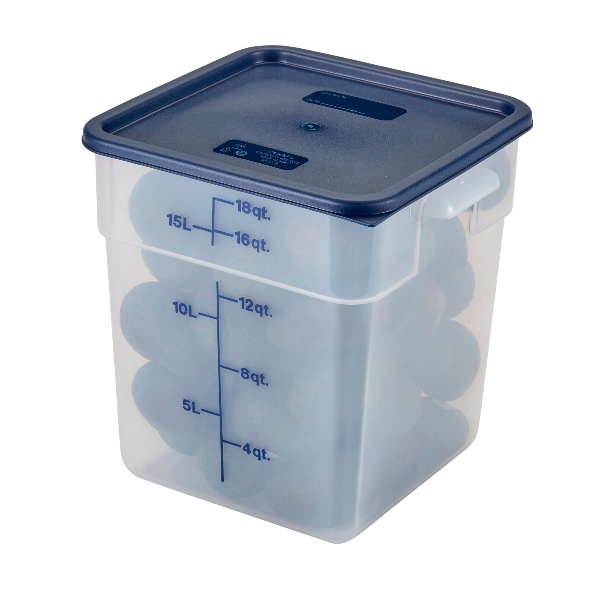 (6 pièces) CAMBRO | CAMSQUARES® – Récipient – 17,2 litres – transparent