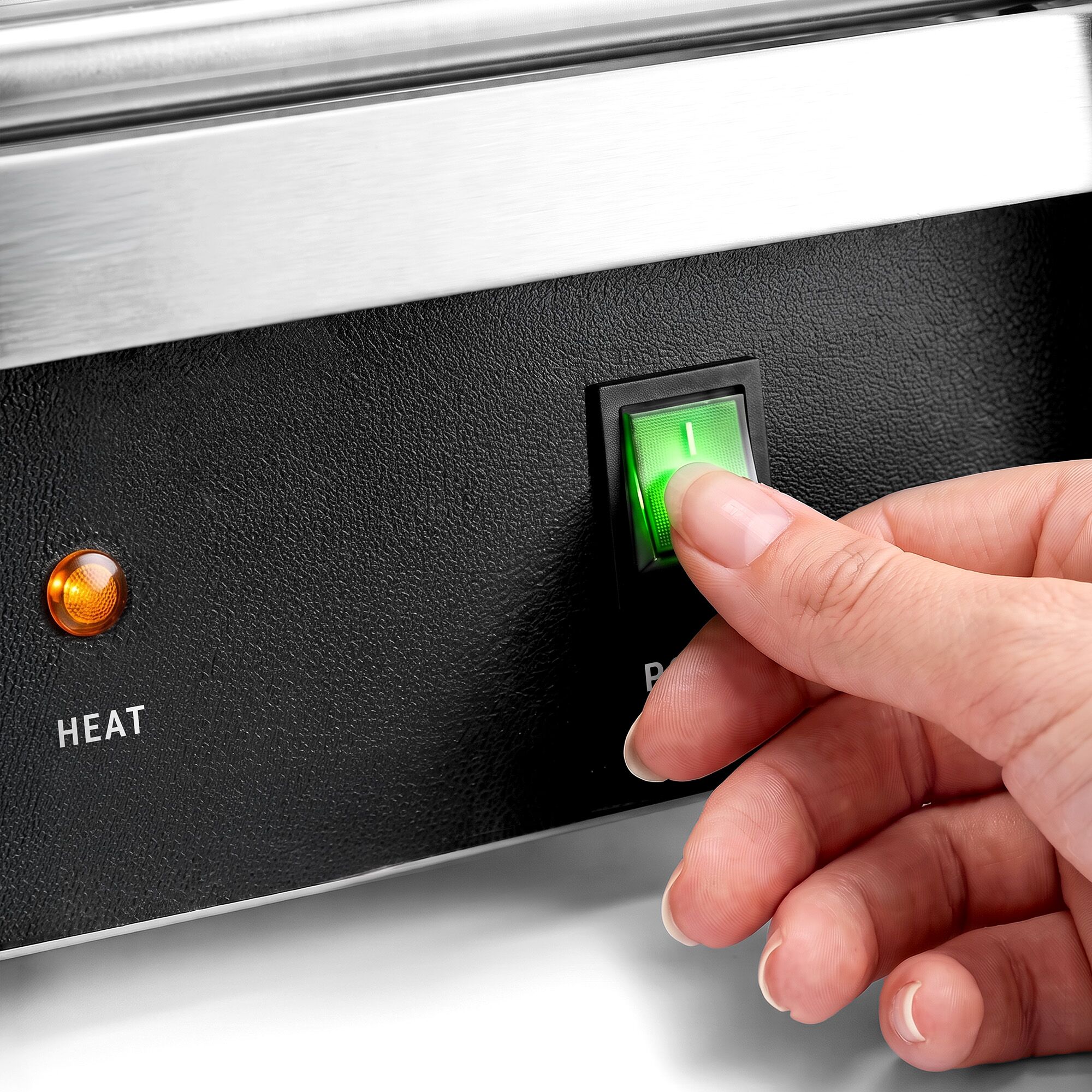 Commercial Hot Dog Roller Grill - 5 Rollers - Single Heating Zone
