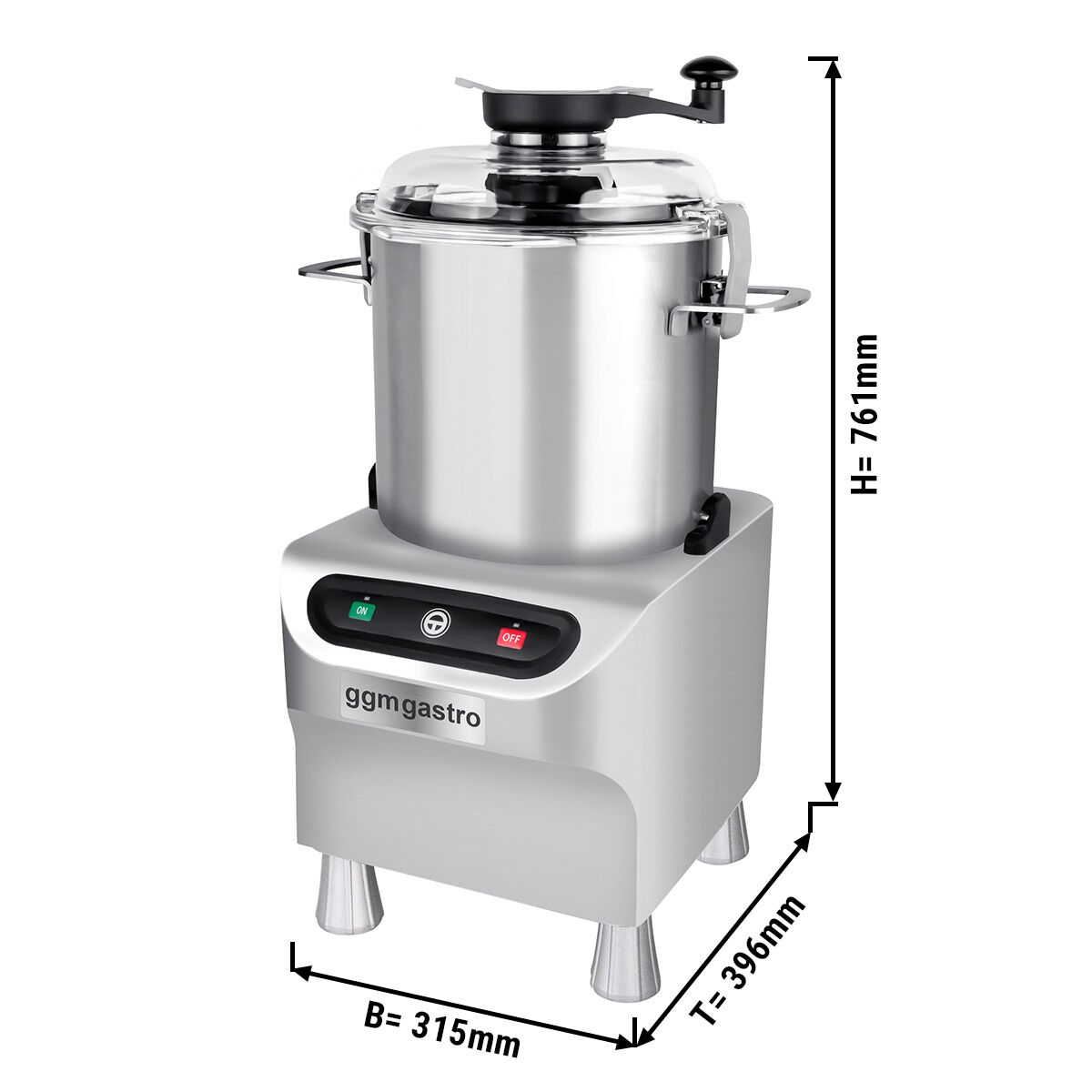 Snabbhack - 18 liter - 1,5 kW - 220 V - 1500 varv/min