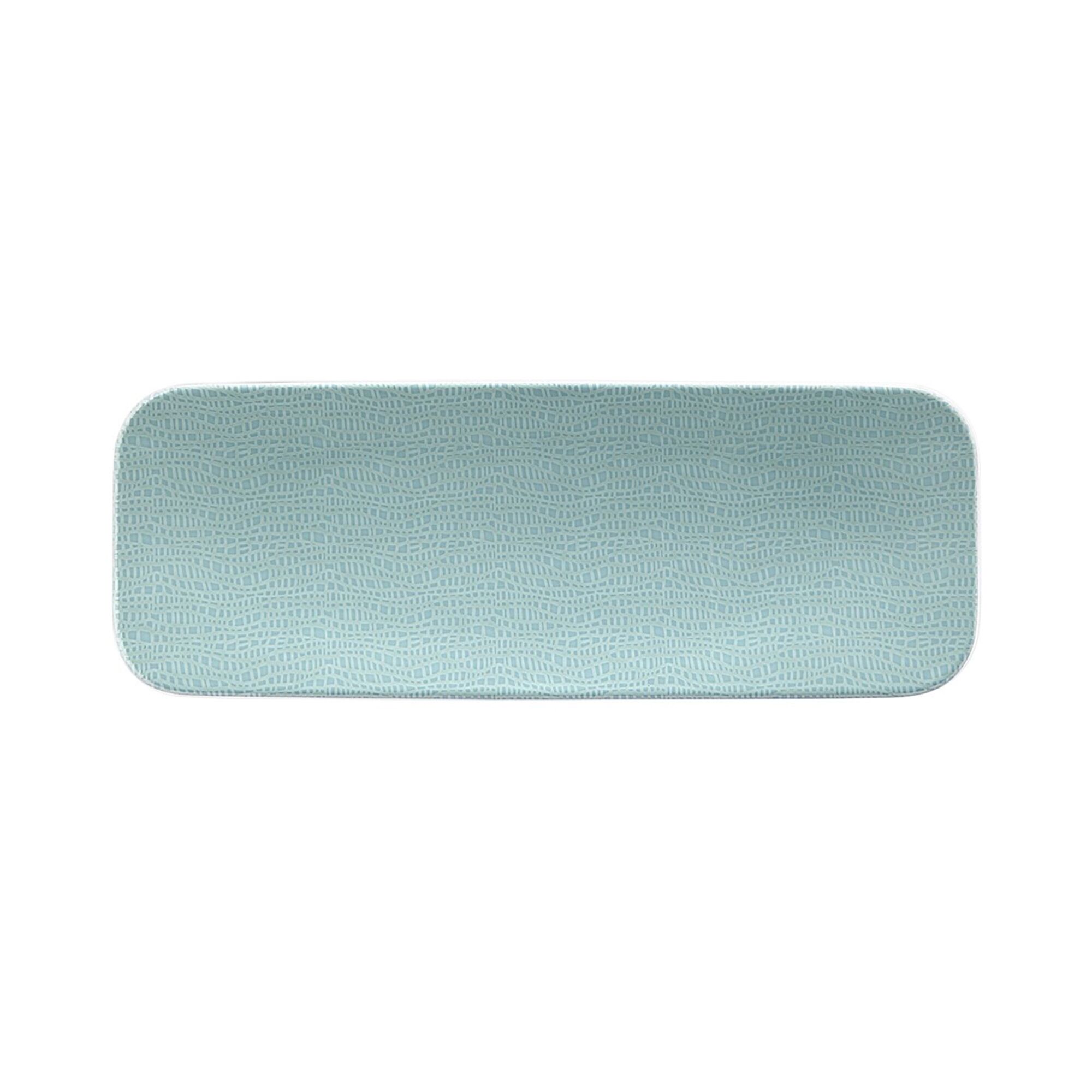 (2 pièces) SELTMANN WEIDEN | Assiette coupe – plate rectangulaire – 380 × 140 mm – Turquoise