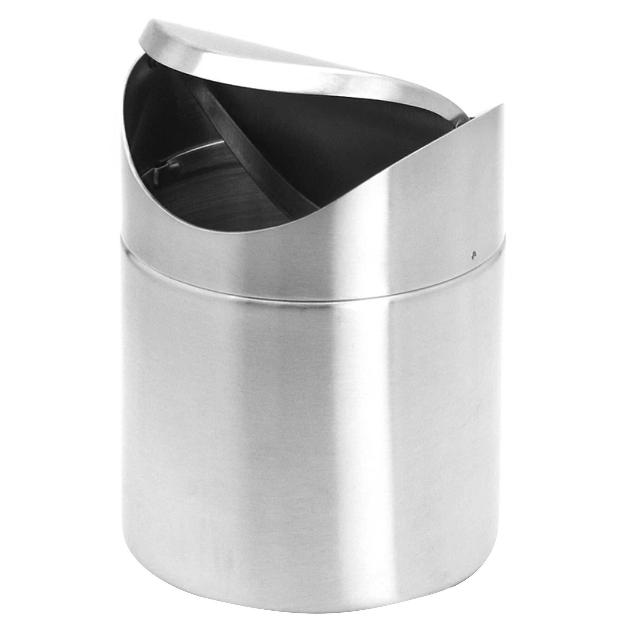 (6 pièces) Poubelle de table - inox - 0,7 litre