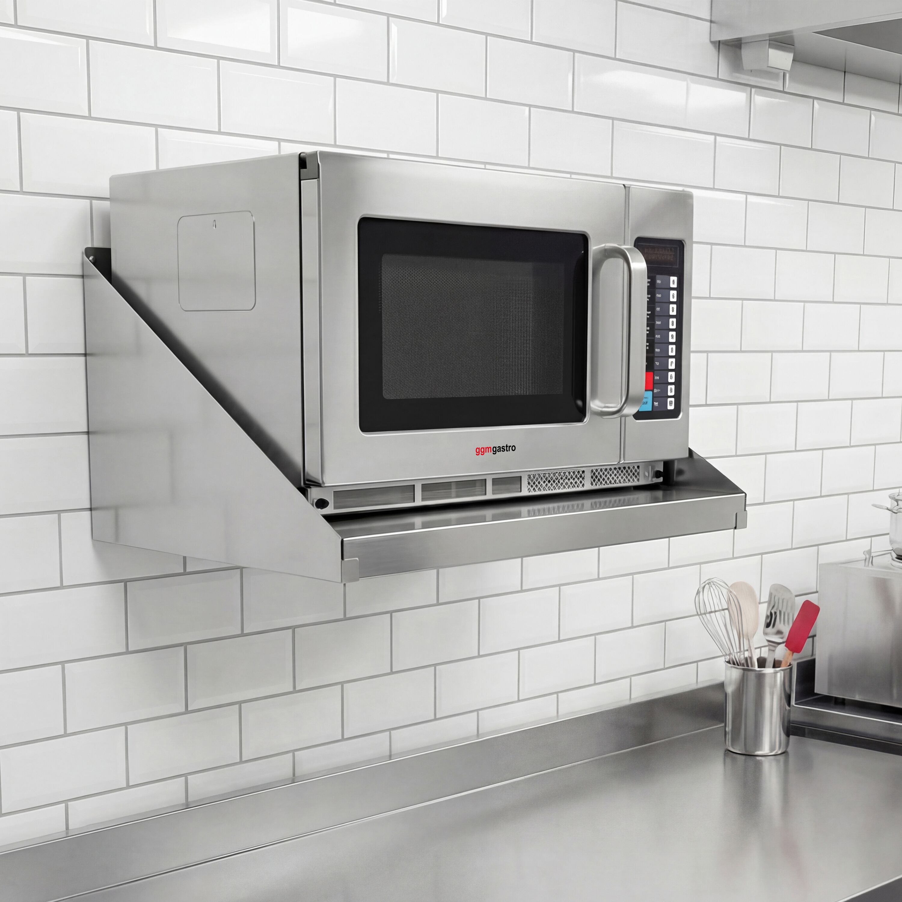 Supporto per microonde MDM25-1000 - Acciaio inox - 530x450mm - h330mm - compatibile con MDM25-1000