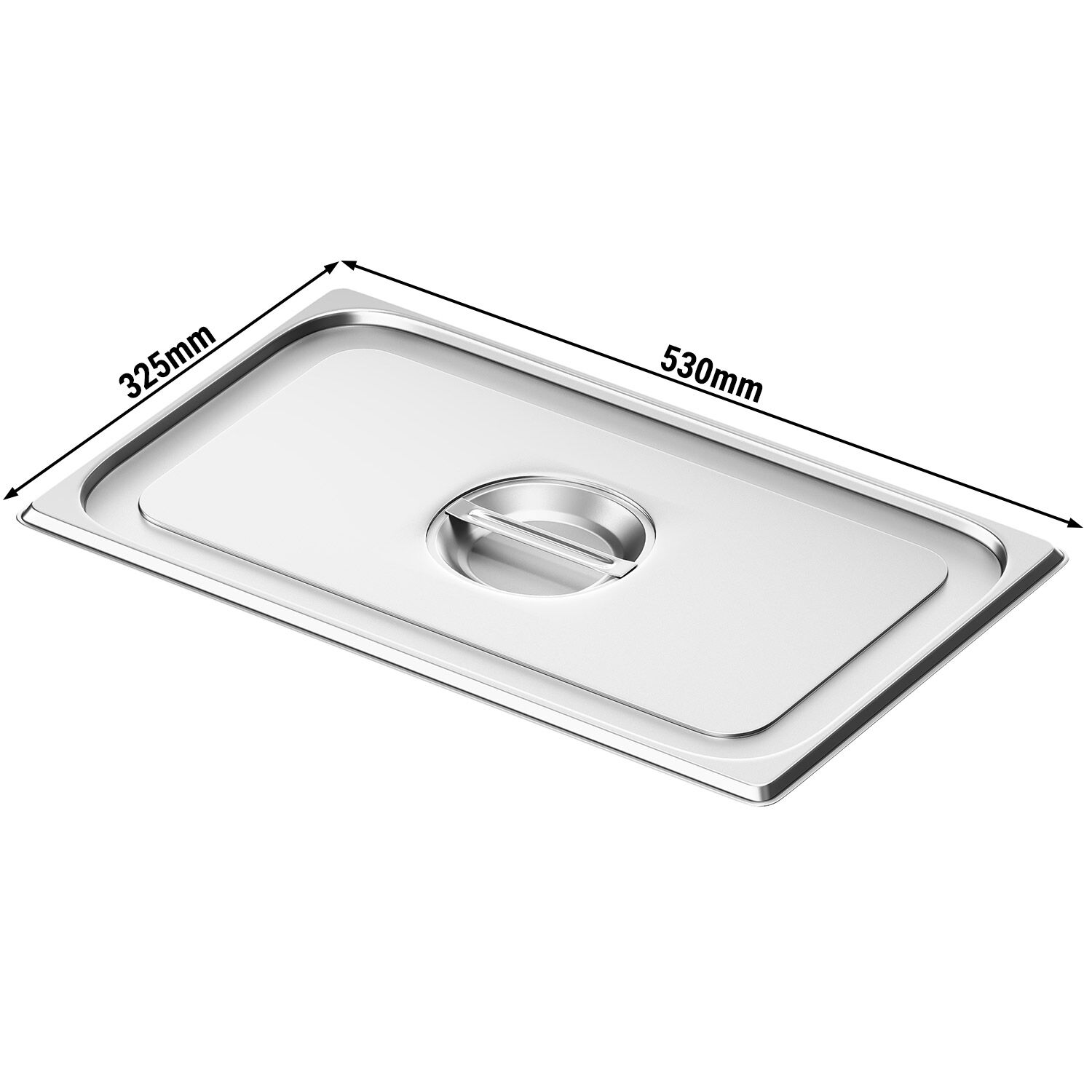 Couvercle inox GN 1/1 - 530x325x24mm