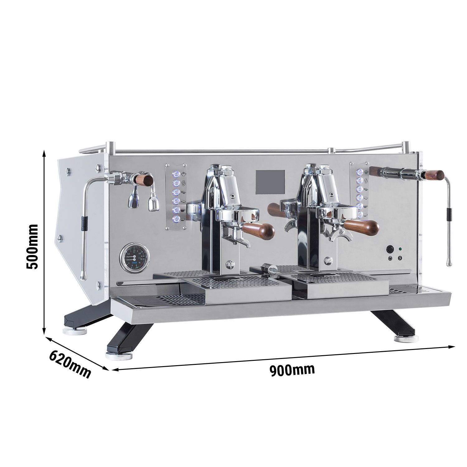 Machine à café porte-filtre « Suprema » – avec écran tactile – 2 groupes – réglage de température indépendant – avec système de préinfusion inclus