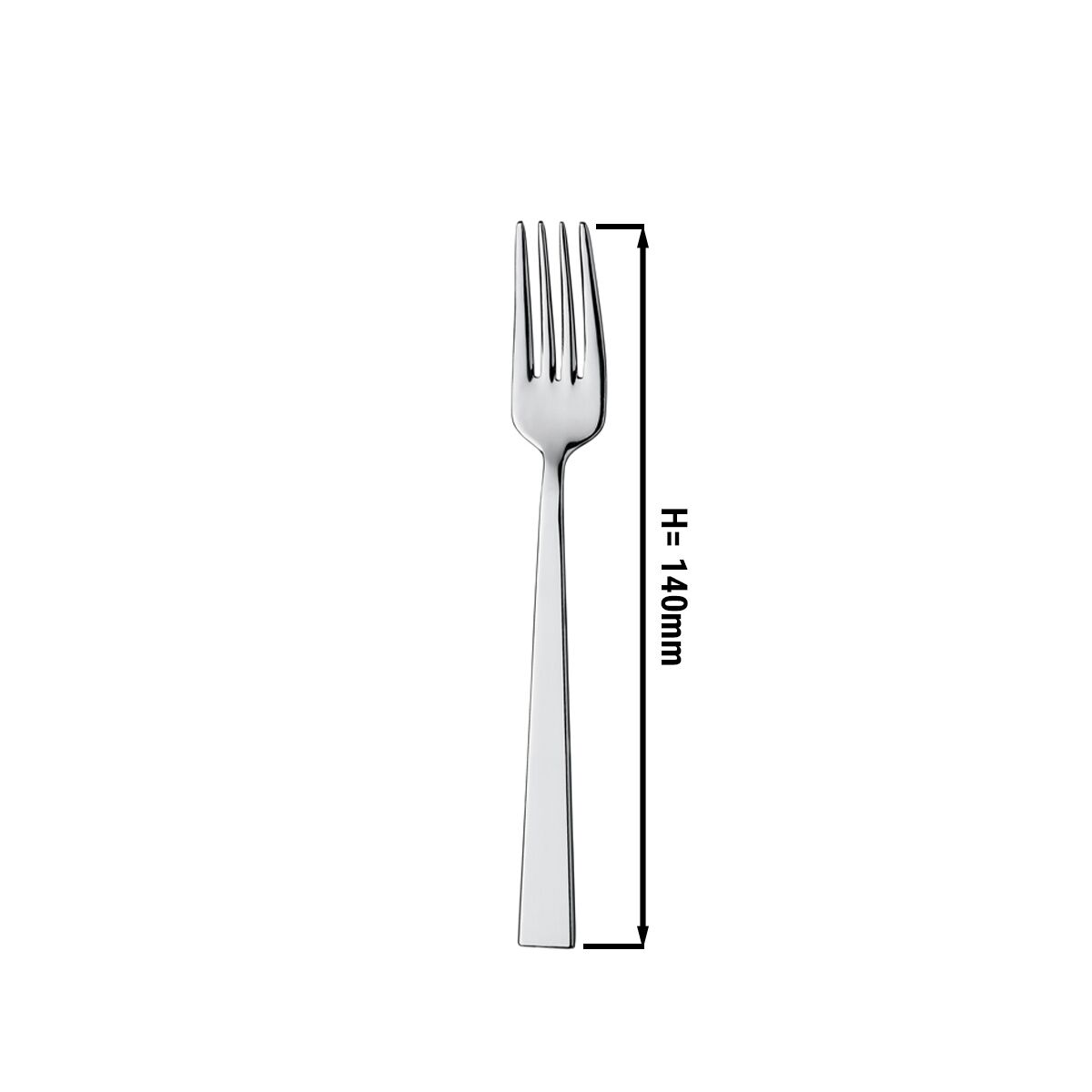 (12 pcs) Fourchette à dessert Luca - Acier inoxydable 18/10 - 140mm - 12 pièces