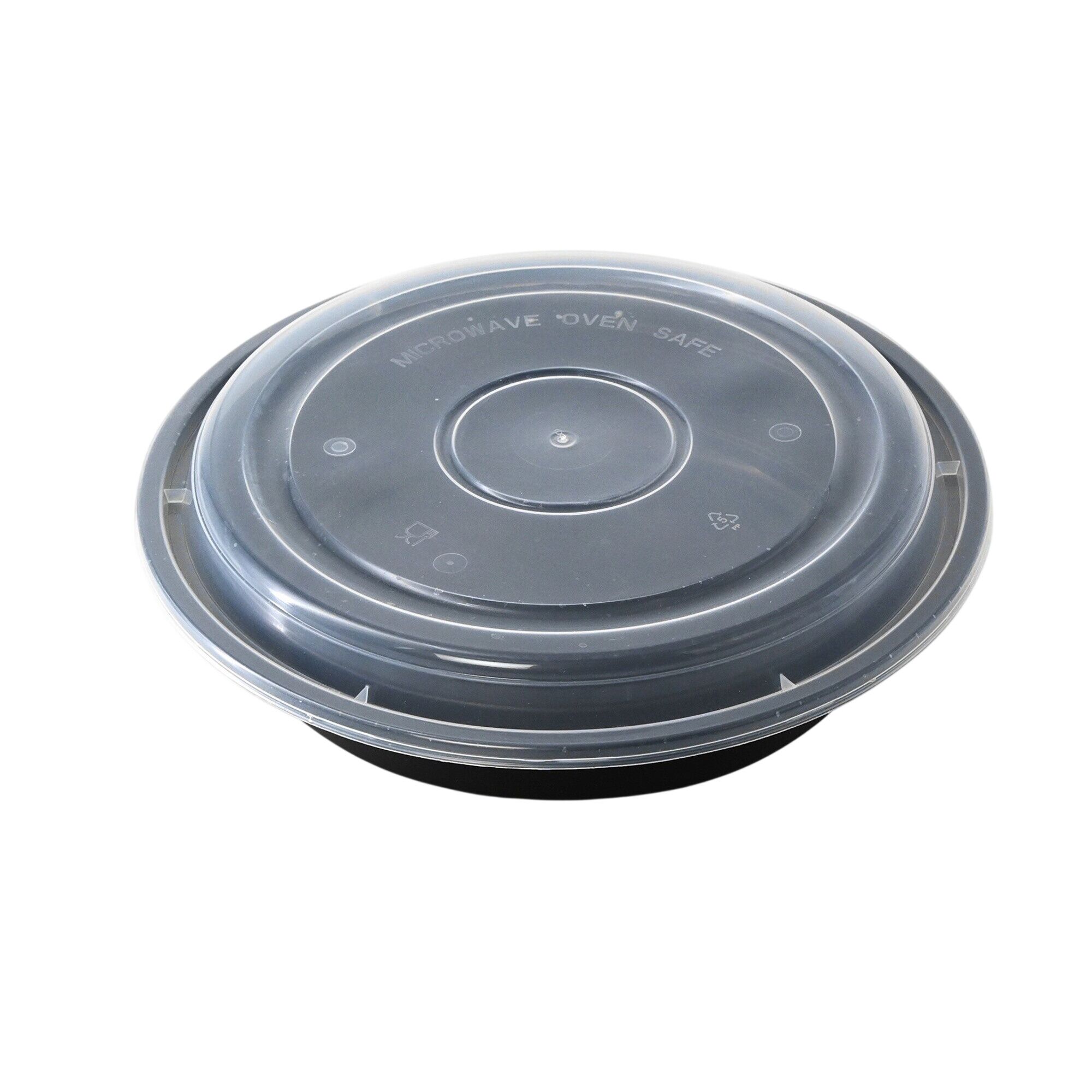 (300 pcs) Boîte repas réutilisable - Ronde - Transparent