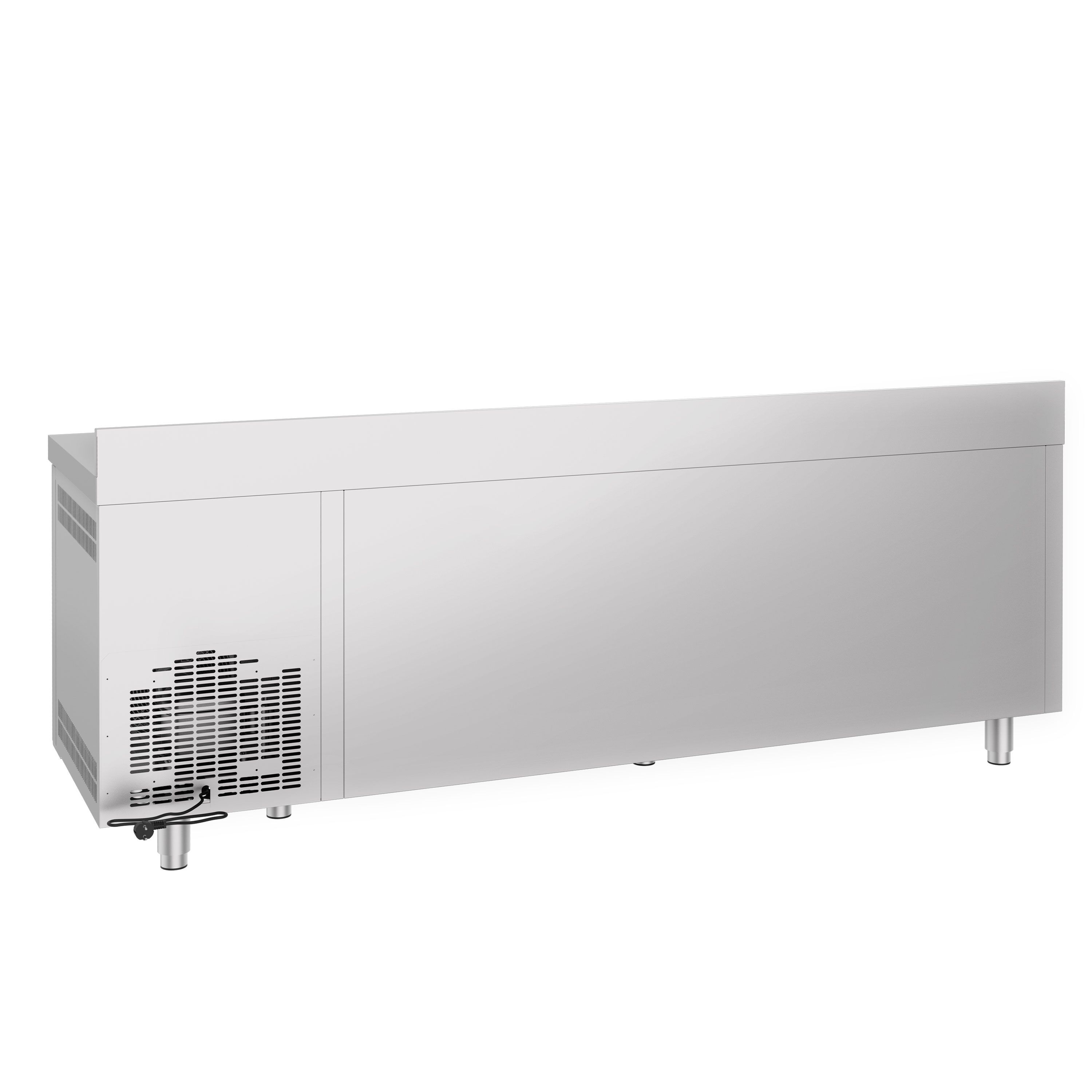 Table réfrigérée PREMIUM - 2330 x 700 mm - avec 8 tiroirs - dosseret