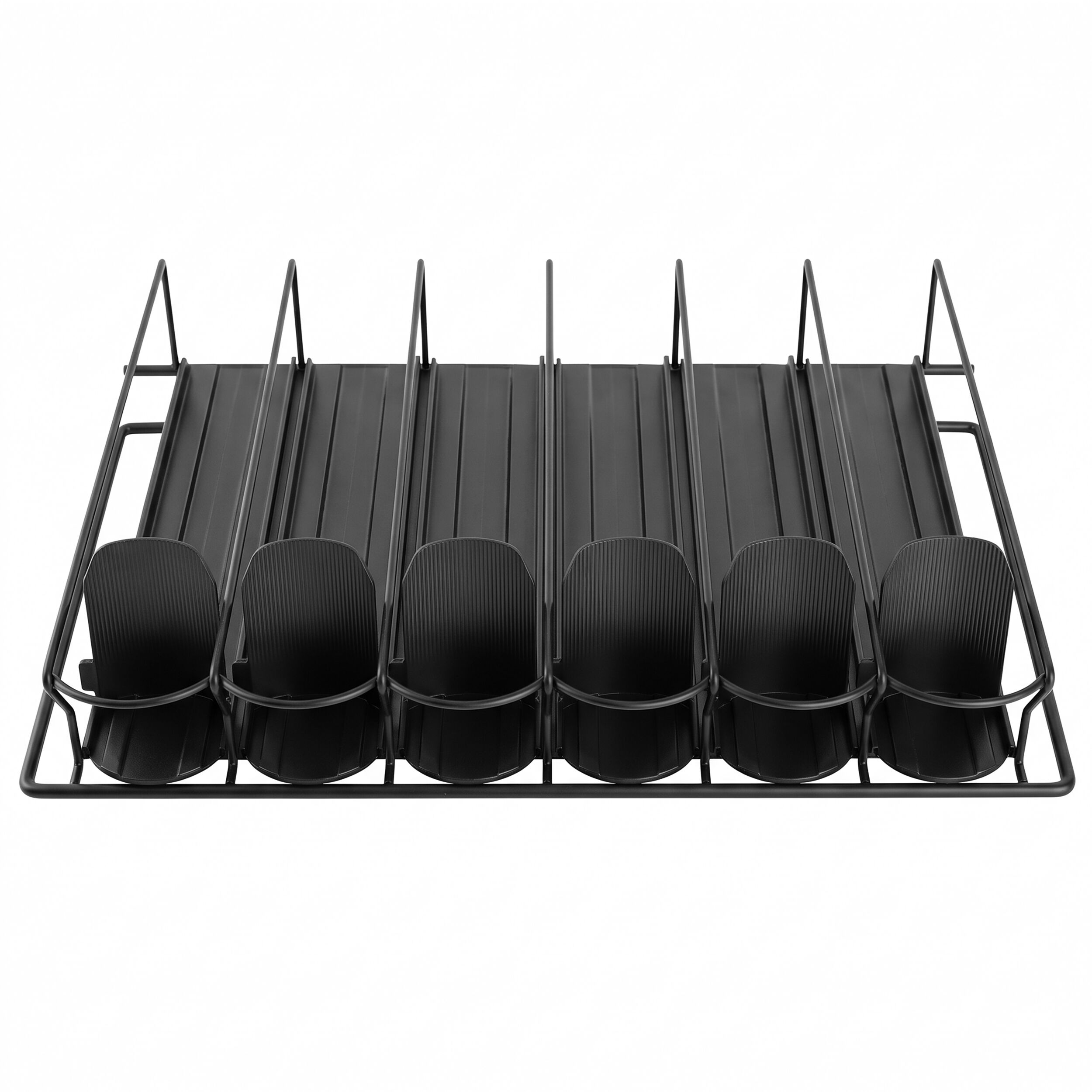 (2pcs.) Gravity Feed Bottle Rack – 6 Lanes