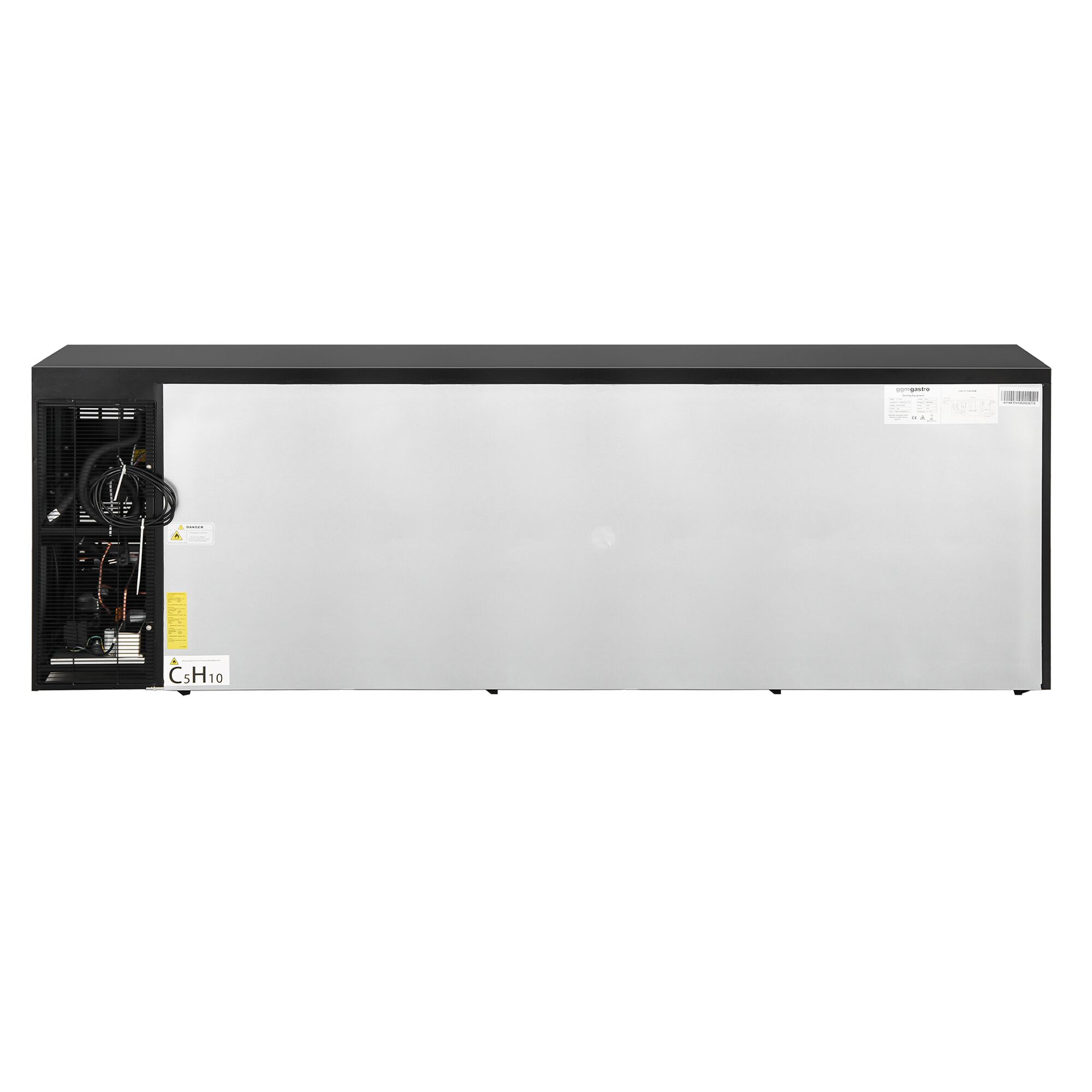 Commercial Back Bar Bottle Cooler ECO - 2542x513mm - with 8 Drawers - Black