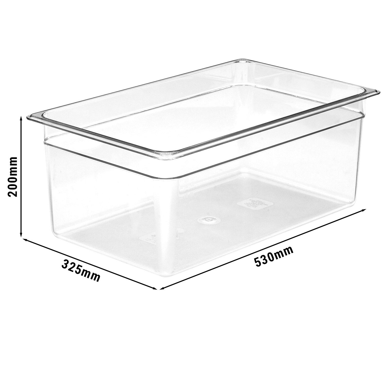 (6 pièces) CAMBRO | Camview® - Bac GN 1/1 en copolymère - Transparent - Hauteur : 200 mm - Sans BPA  