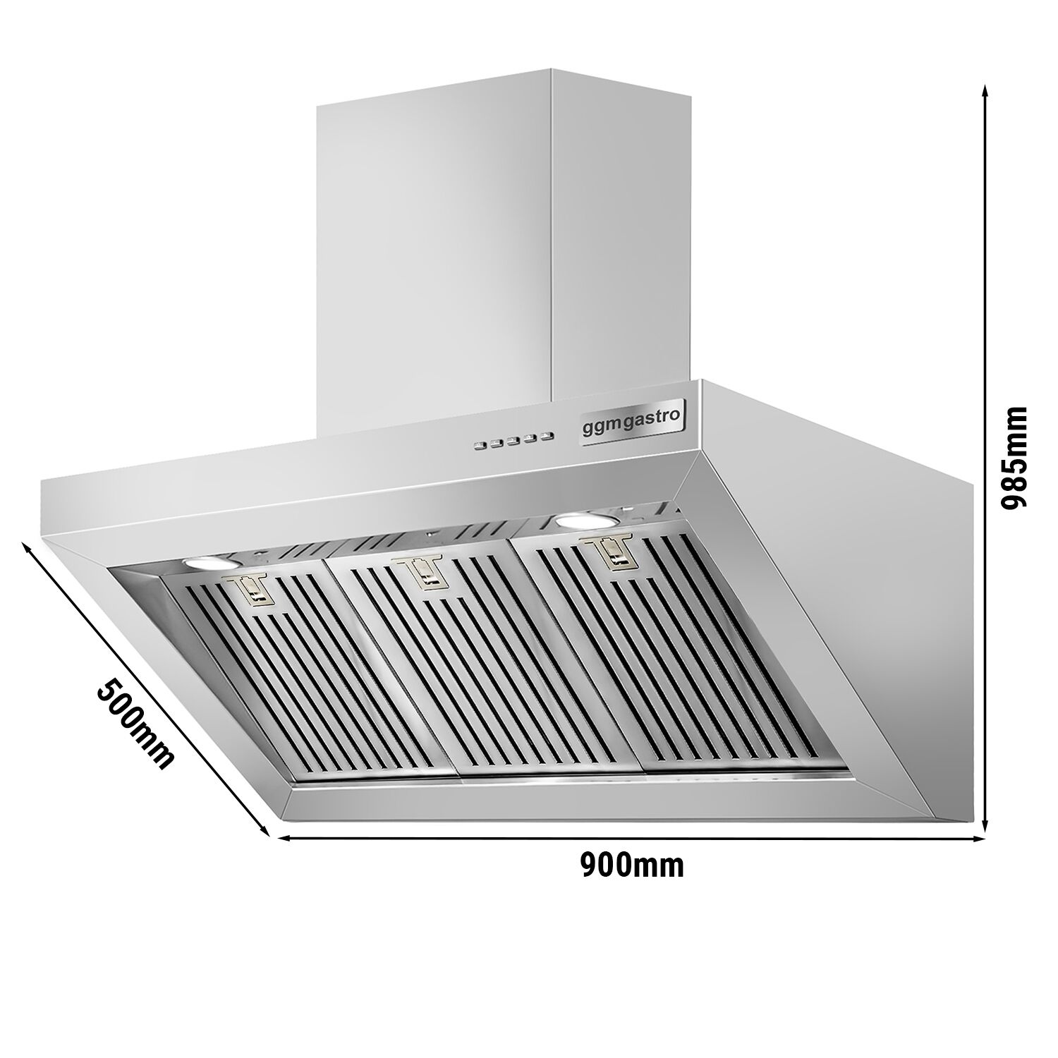 Hotte aspirante plasma - 900 mm - efficacité de purification de l’air 96 % - avec commande Soft Touch, moteur, filtre et lampe