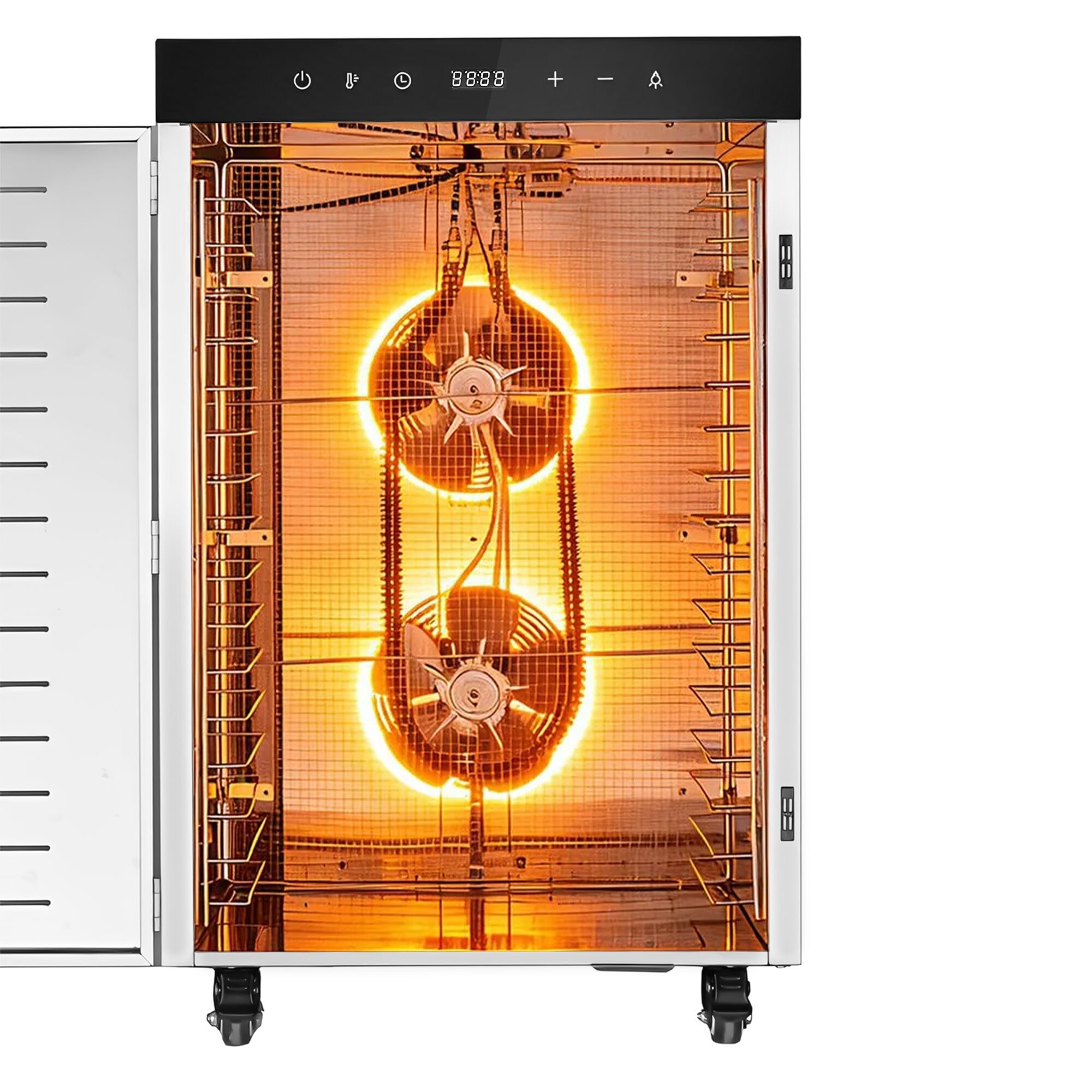 Food Dehydrator - with 16 Shelves - Stainless Steel - Digital Timer - 1.5kW