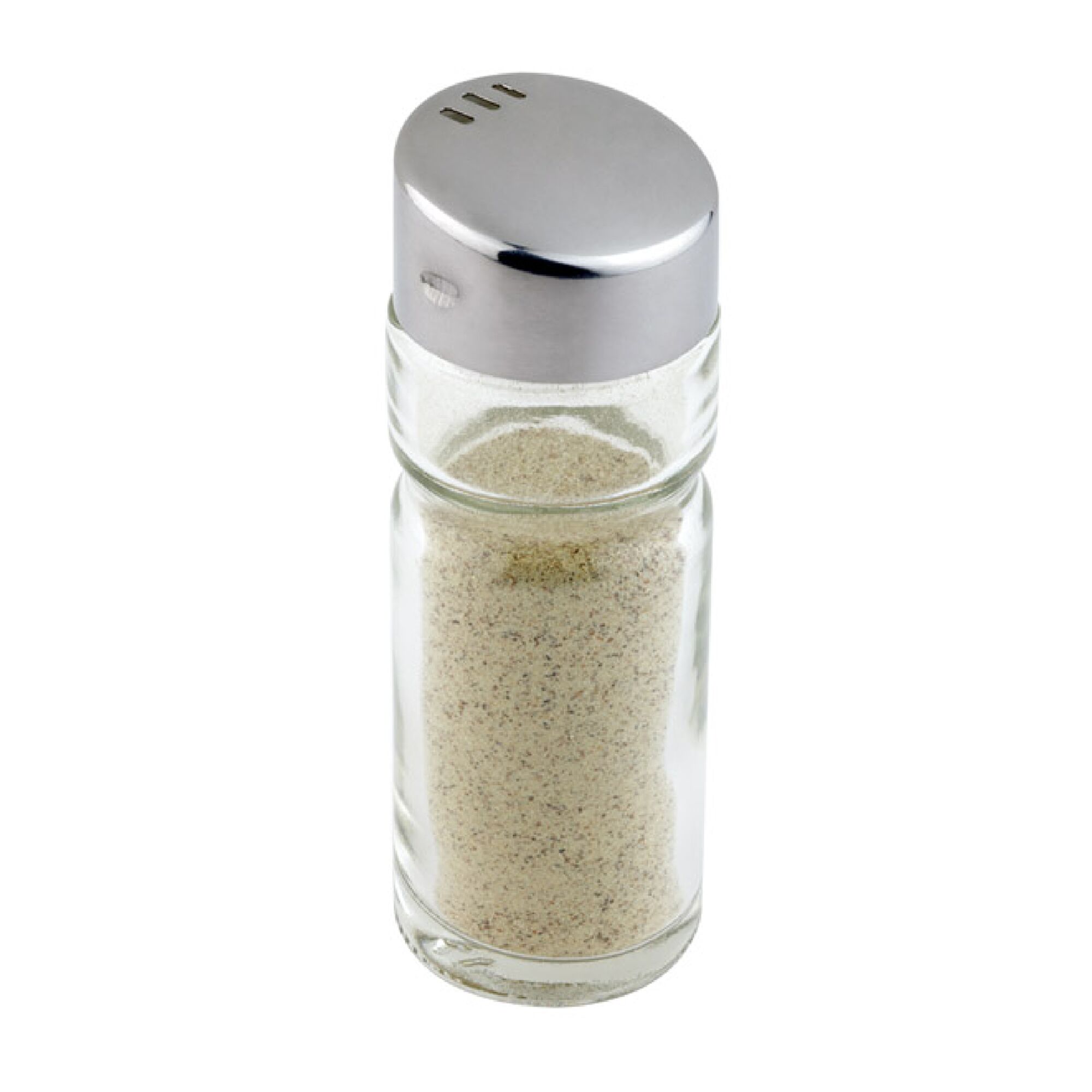 (6 pcs) Salière & Poivrière - Ø32mm - Hauteur: 90mm - Verre - acier inoxydable