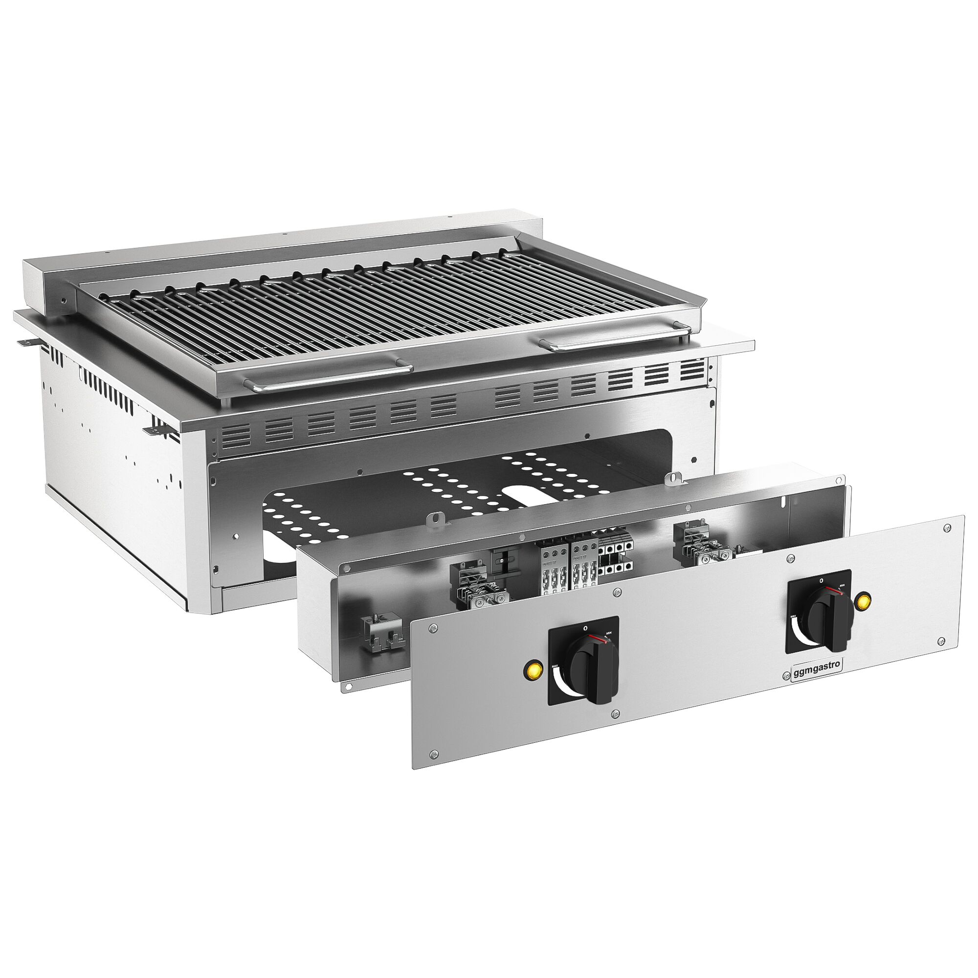Grill électrique professionnel encastrable à eau - 8,75kW - P765mm