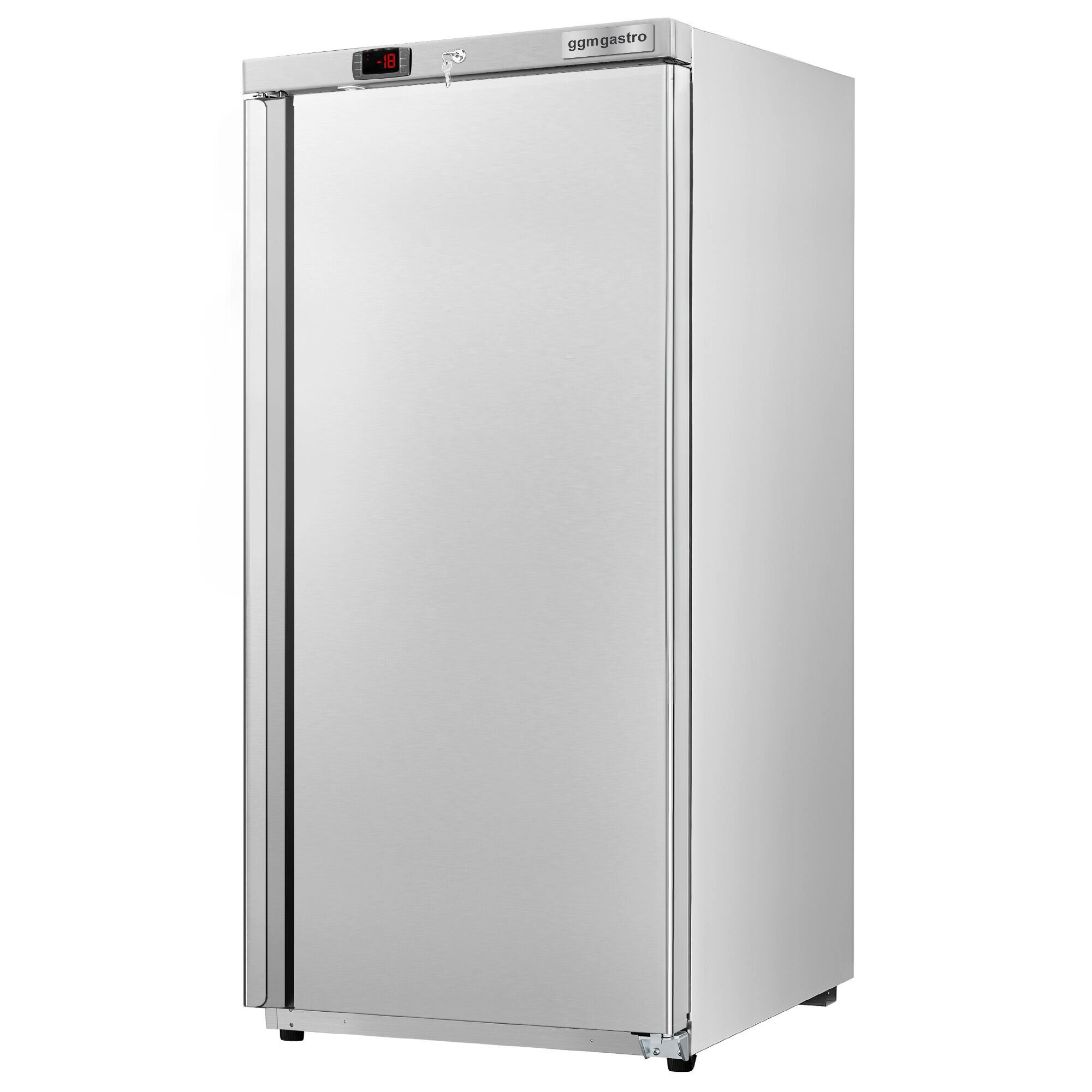 Congélateur de stockage inox ECO – 600 litres – avec 1 porte et 11 paniers – intérieur de la porte en plastique