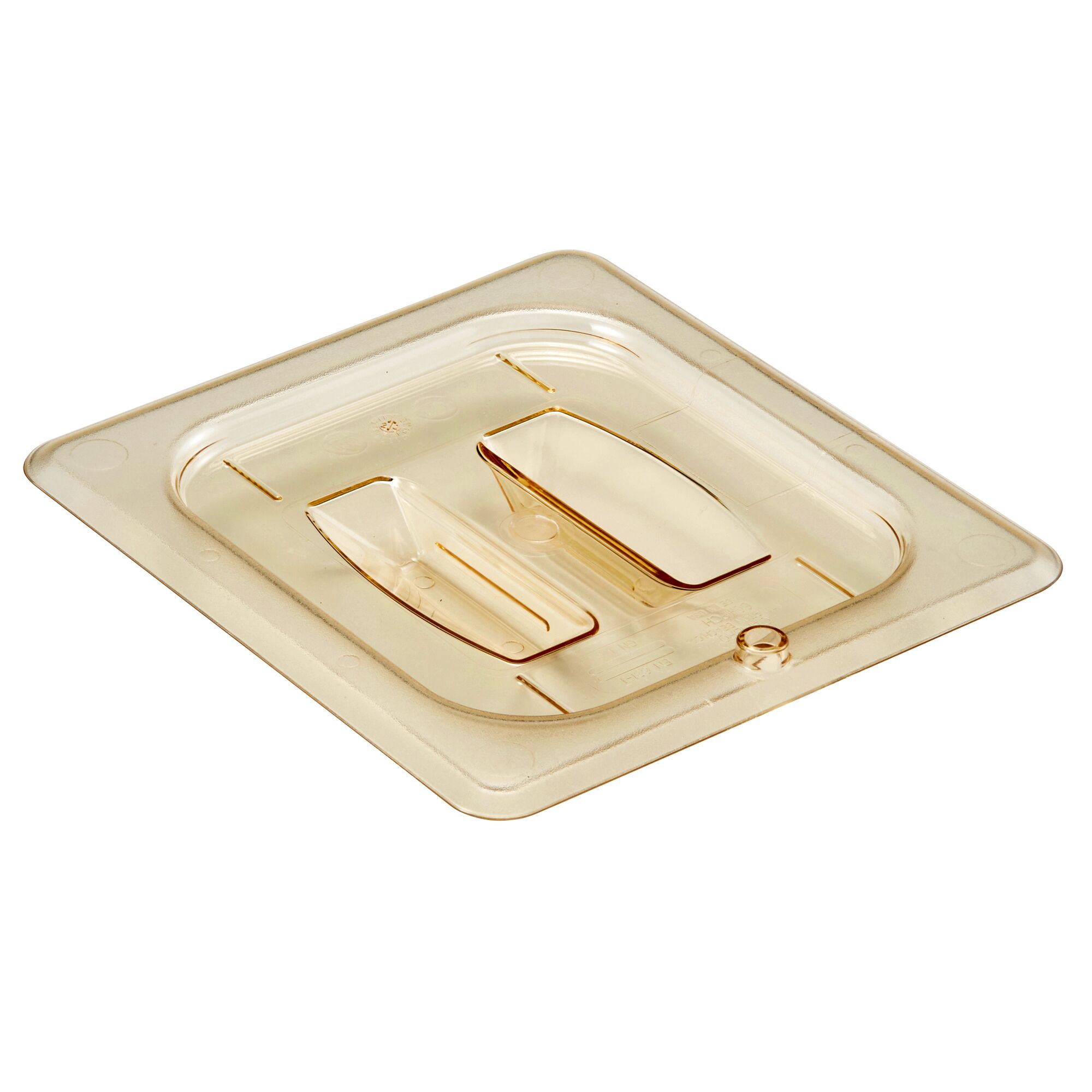6 pièces CAMBRO | H-PAN™ - Couvercle plat GN résistant à la chaleur 1/6 - avec poignée - Ambre
