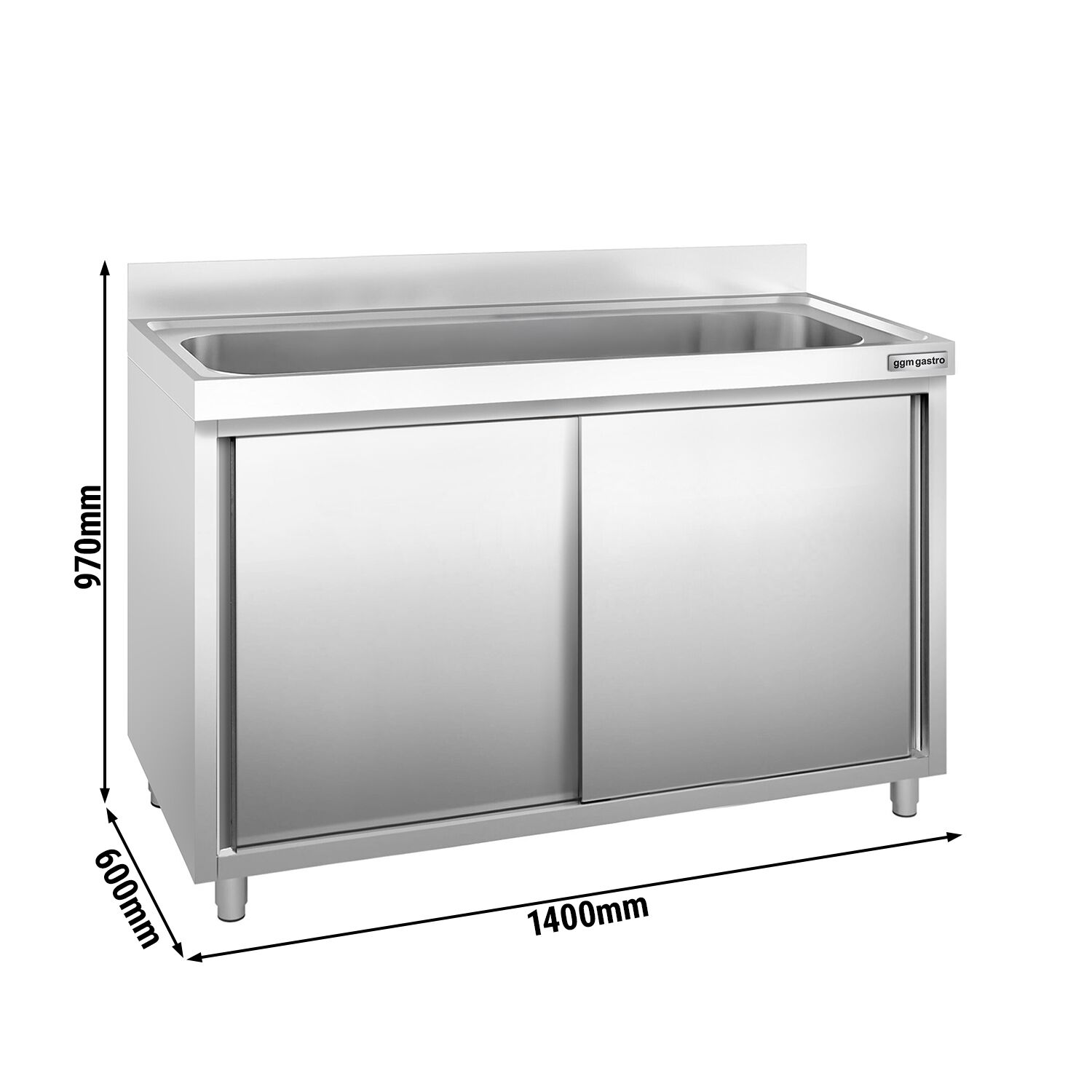 Plonge PREMIUM - 1400x600mm - 1 bac