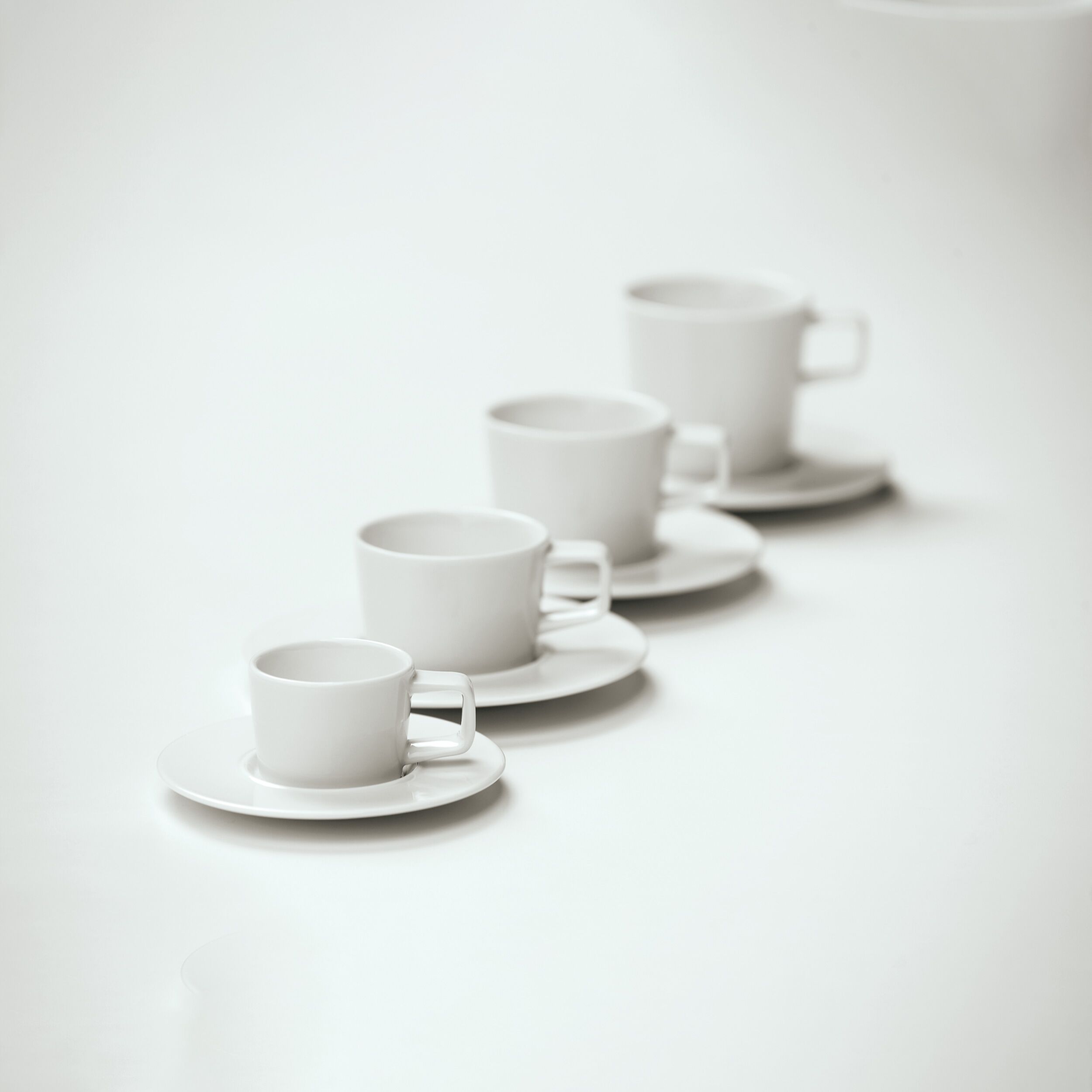 (6 pcs) WHITE DELIGHT - Soucoupe pour café / cappuccino - Ø130mm - Blanc