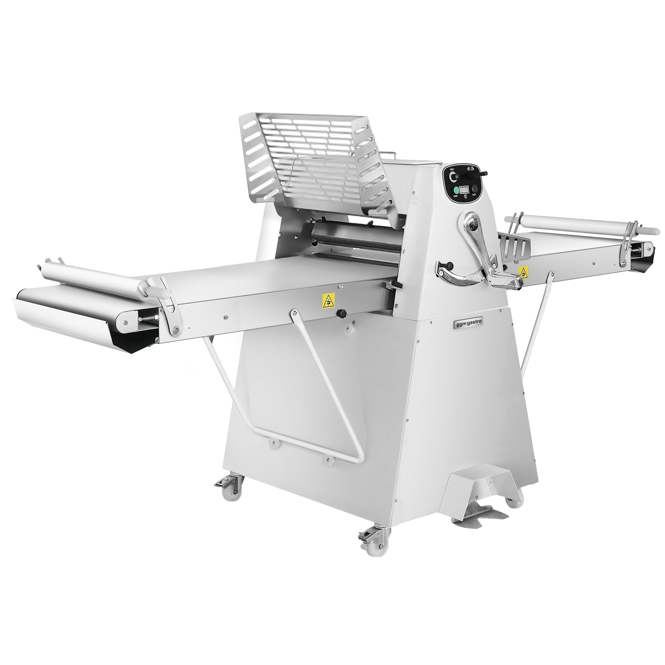 Commercial Pizza Dough Roller - for 500mm dough - 500W | Commercial Dough Sheeter - Floor-standing - 500W - 2000mm conveyor belt
