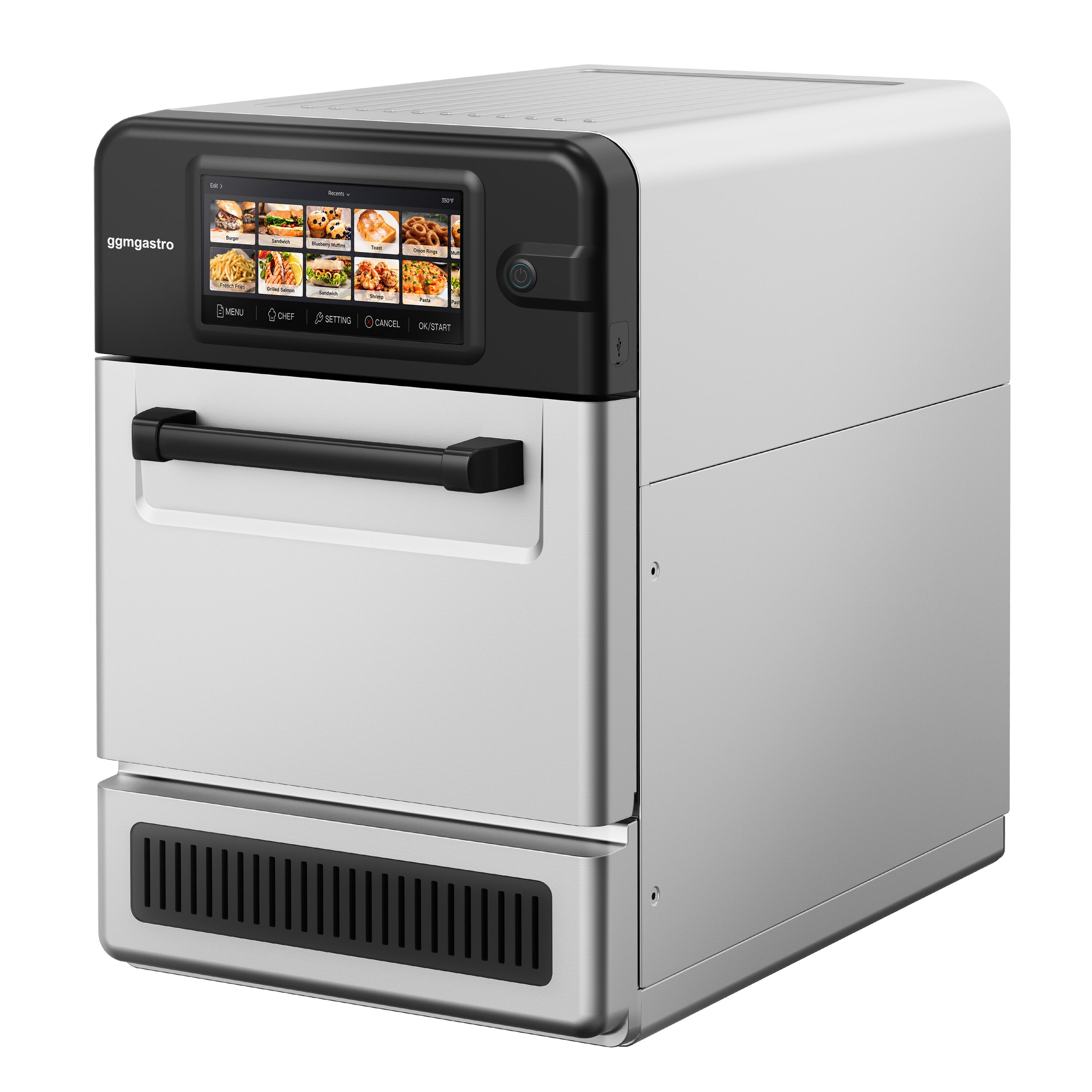 Four rapide - 3 kW - avec fonction gril et micro-ondes - 18,7 litres - Argenté