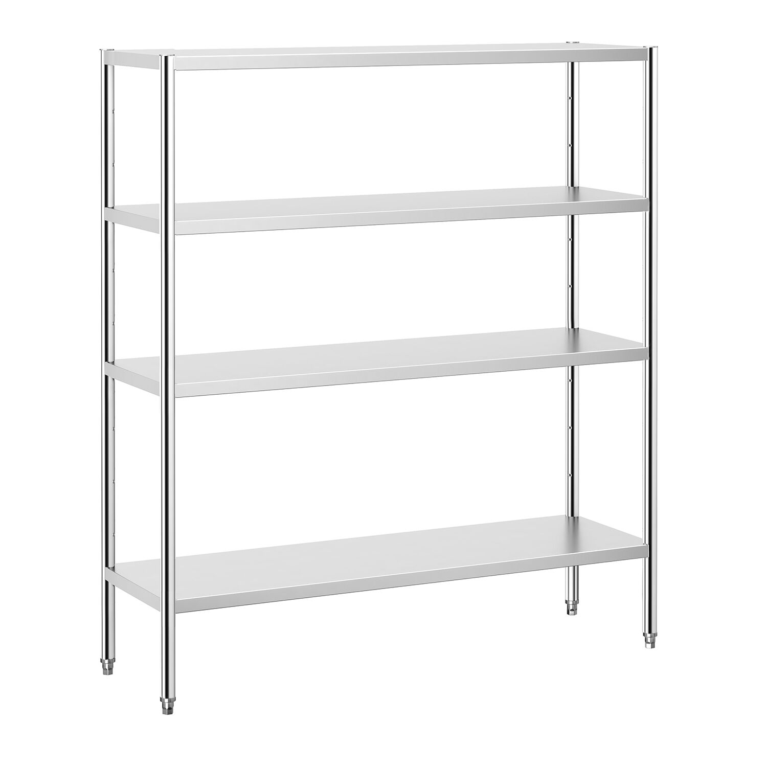 Étagère en inox PREMIUM - 1600 x 490 mm - avec 4 étagères (réglables)