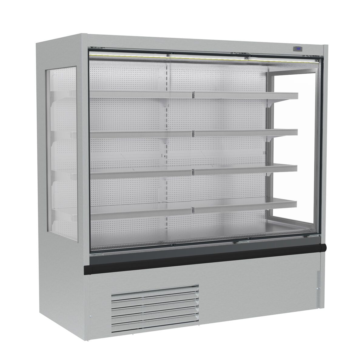 Commercial multideck display fridge - Open front - 1875mm - 683L - with 4 shelves - incl. night blind