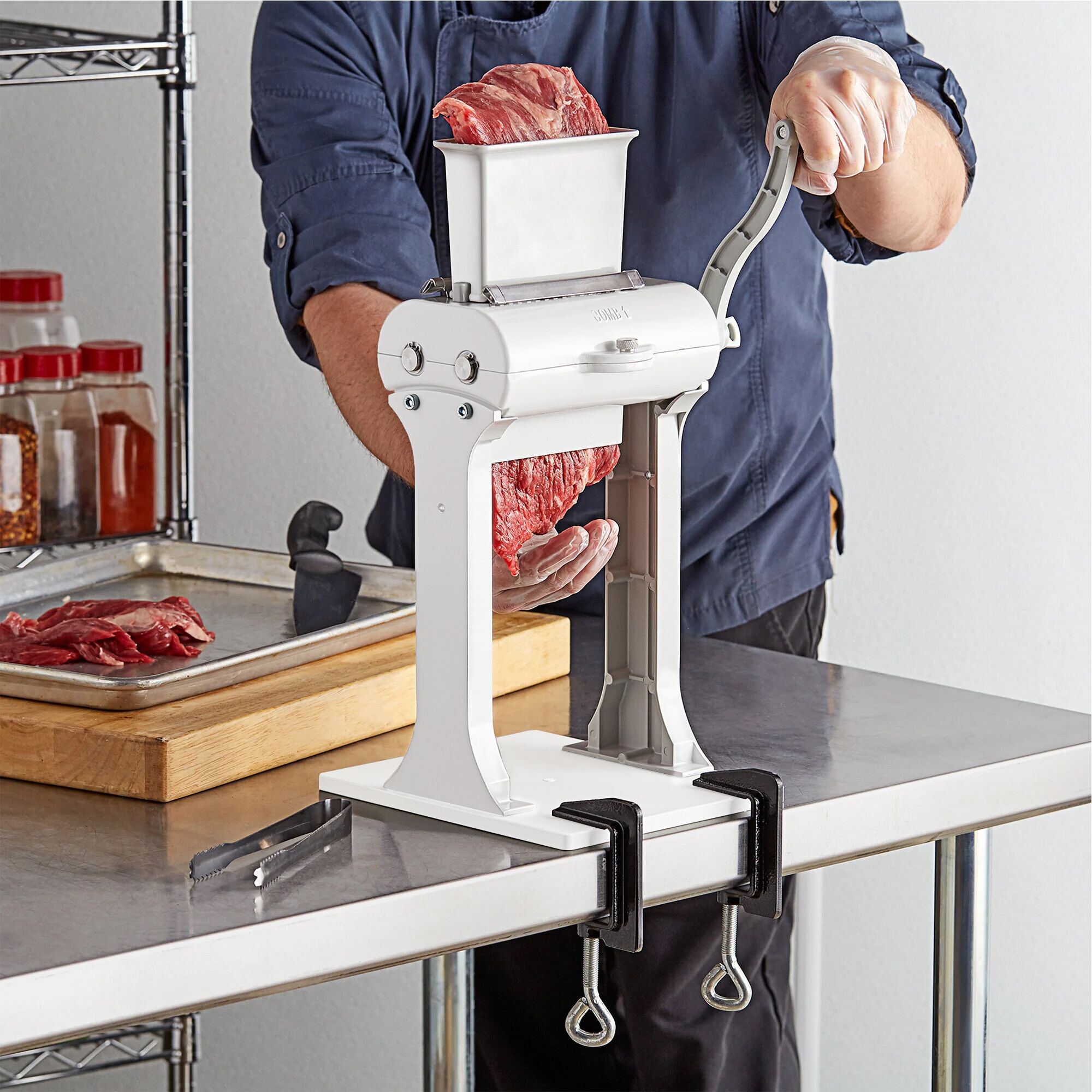 Manual Meat Tenderiser Machine - Max. cutting width 127mm - 330x240mm