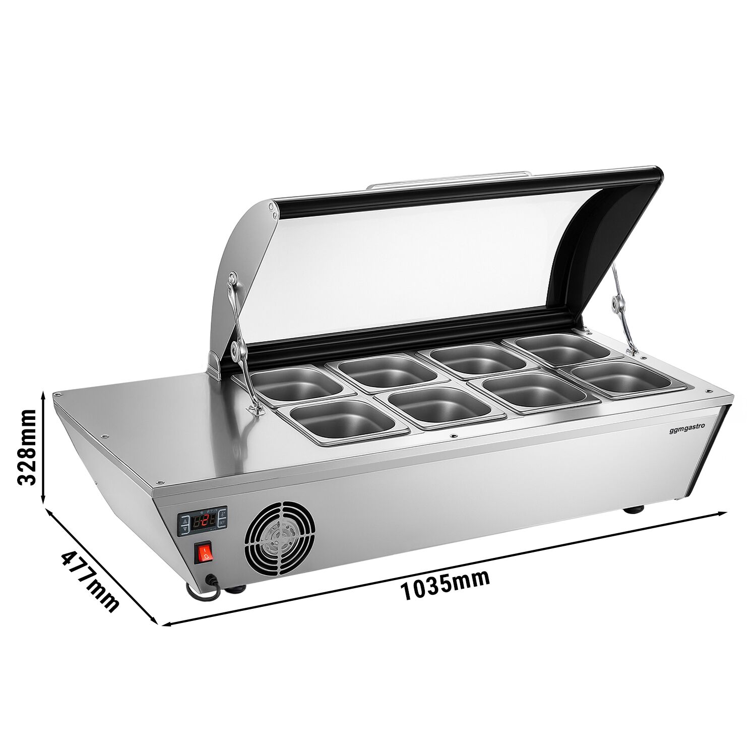 Vitrine réfrigérée de table - 67L - 1035mm - pour 8x GN 1/6 ou 4x GN 1/3