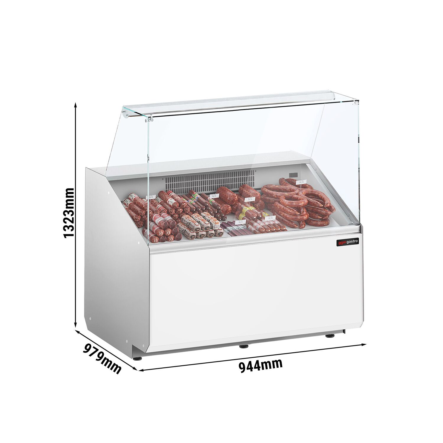 Serve Over Counter - 1000mm - front panel white - capacity 200 litres