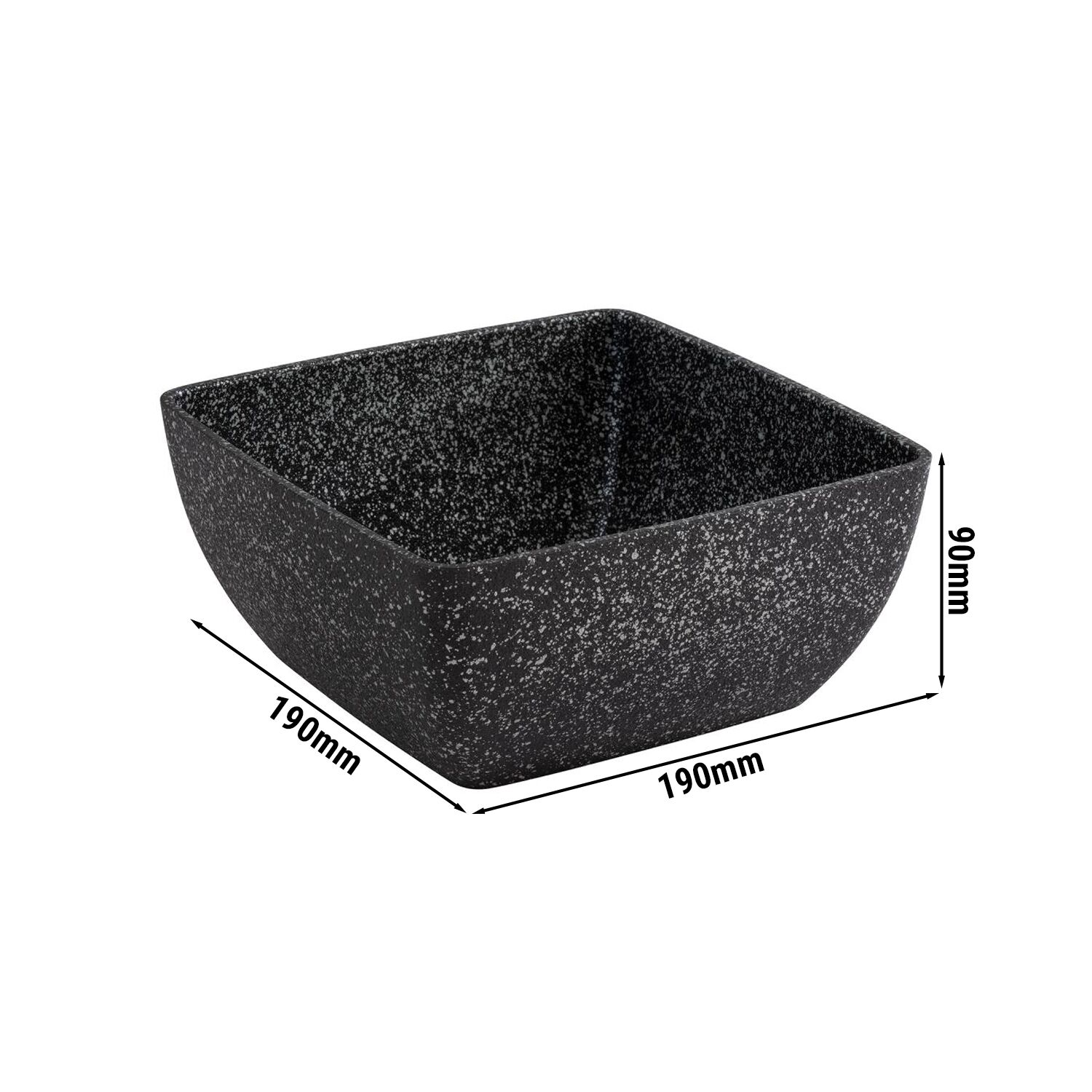 (6 pcs) Coupe - FROSTFIRE - Aluminium - 1,5L - carré - 190x190mm - Profondeur : 90mm - Gris moucheté