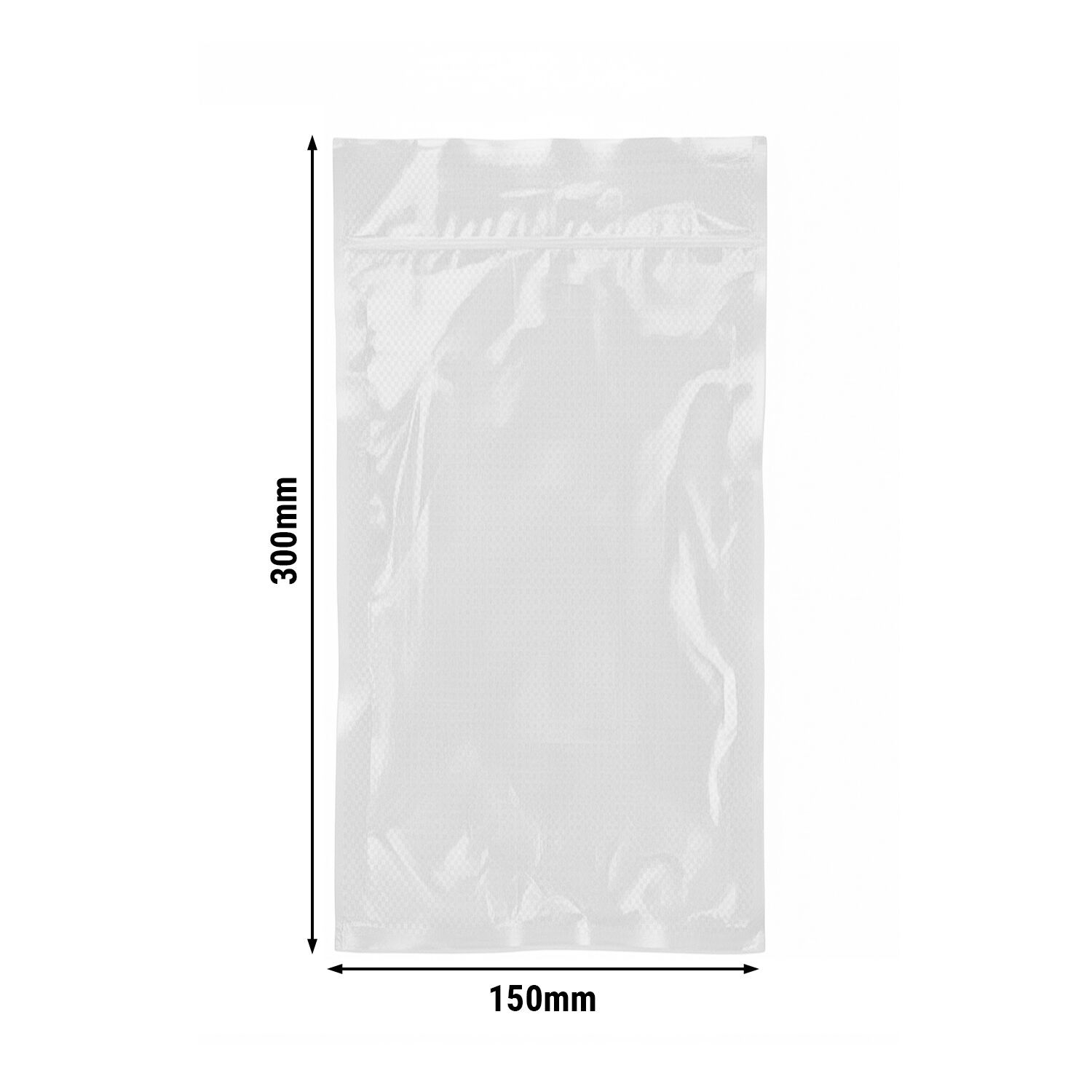 (2000 pcs) Sacs sous vide - gaufrés - 150x300mm - Épaisseur : 90µm