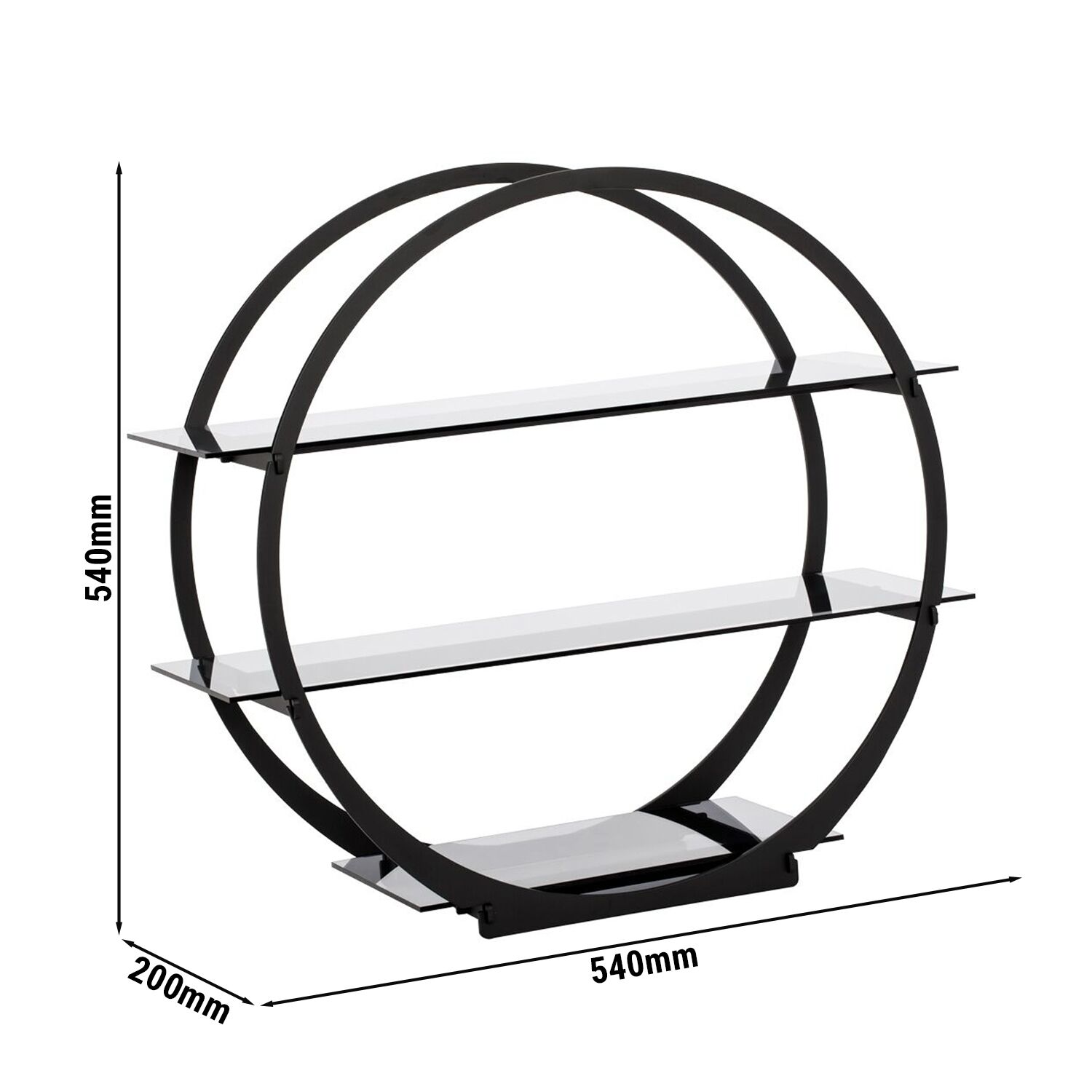 Présentoir buffet / étagère - Ø 540 mm - Noir