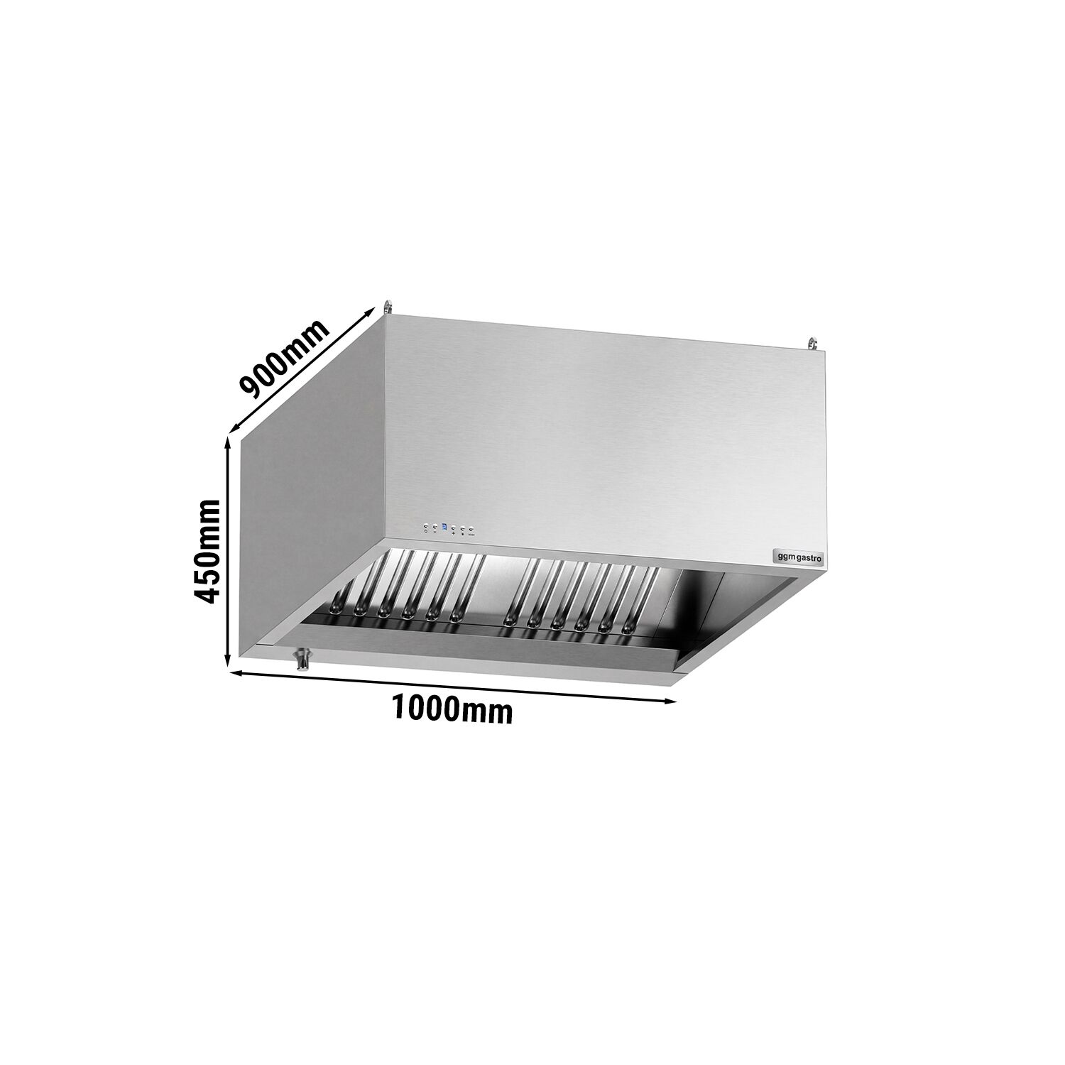 Hotte à adosser professionnelle complète - 1000mm - avec régulateur, filtre & lampe