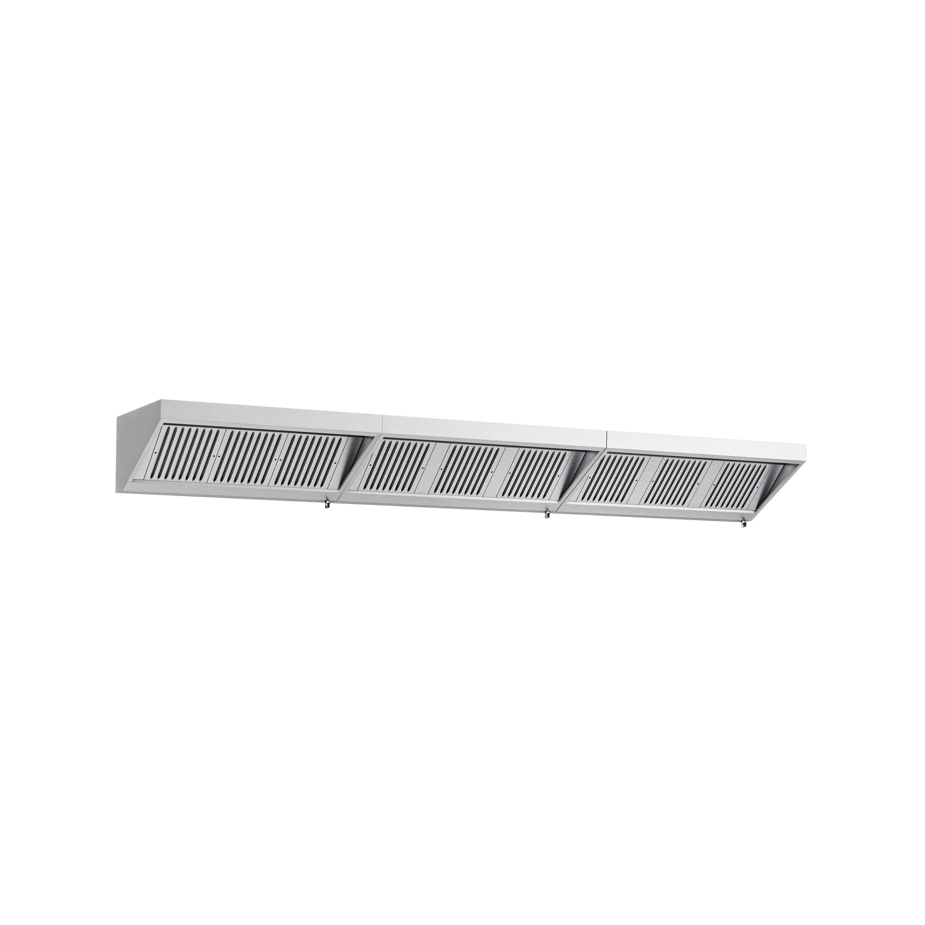 Fali elszívóernyő - 4600 mm - 700 mm mély - Labirintszűrő és világítás - motor nélkül