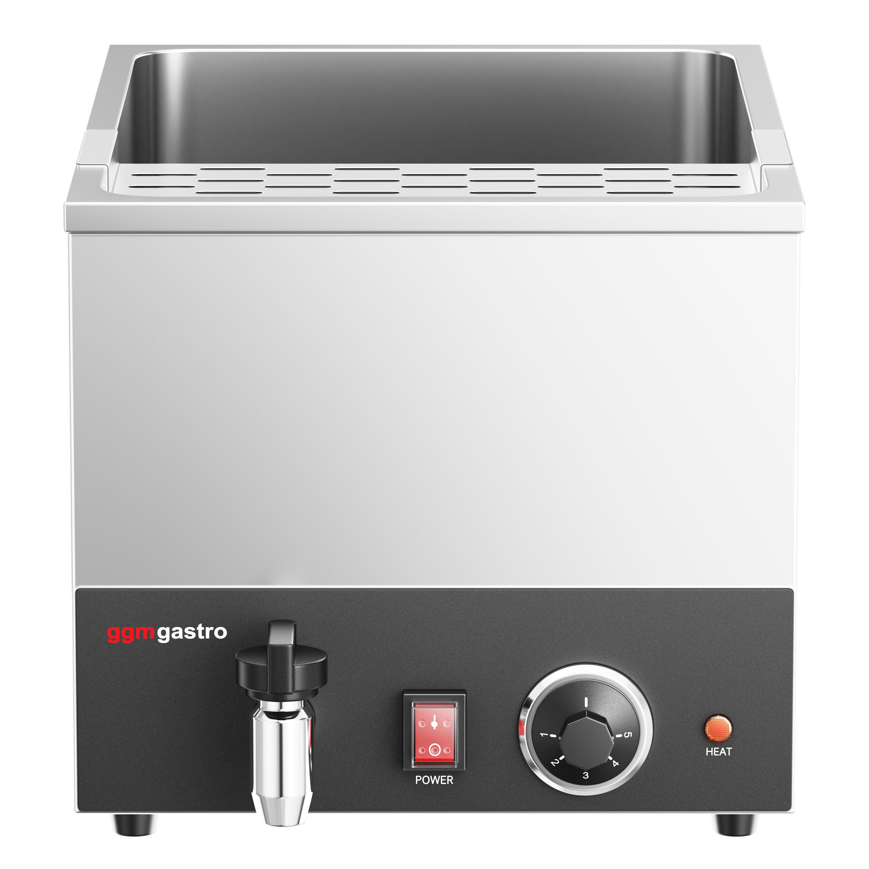 Cuiseur à pâtes électrique – 25 L – 3,25 kW – avec robinet de vidange – incl. 3 paniers