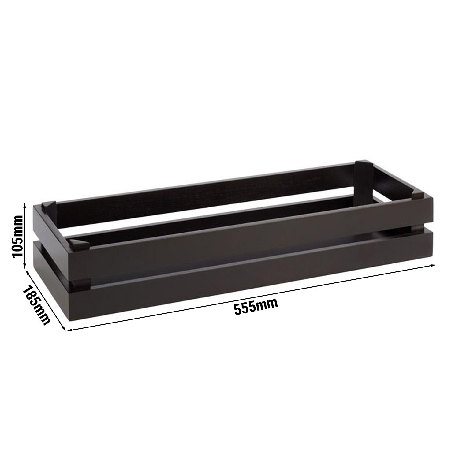 Caisse pour buffet - SUPERBOX - Bois - Noir - Hauteur:105mm