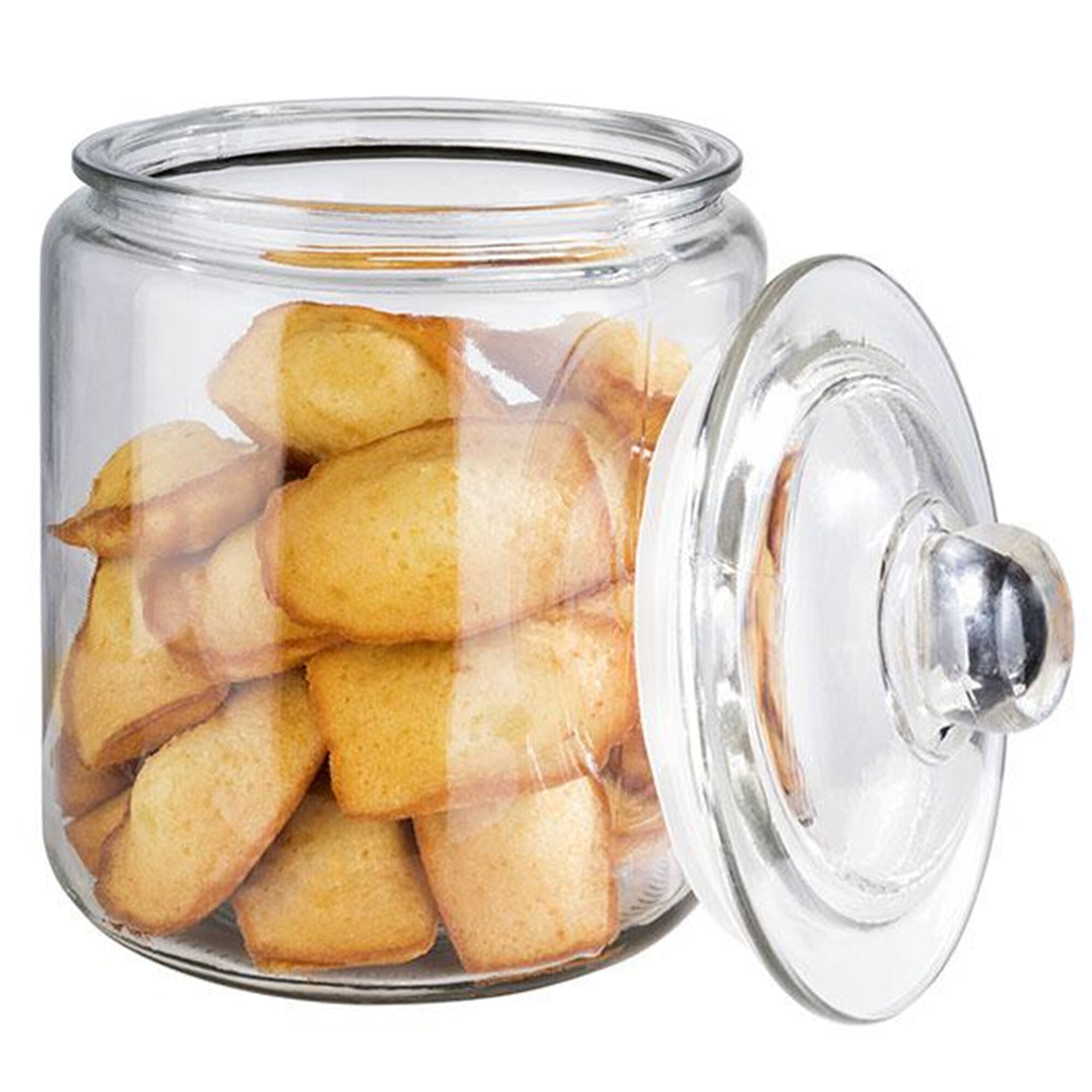 (6 pcs) Glass Jar - CLASSIC - 4 l - Clear - incl. glass lid with seal