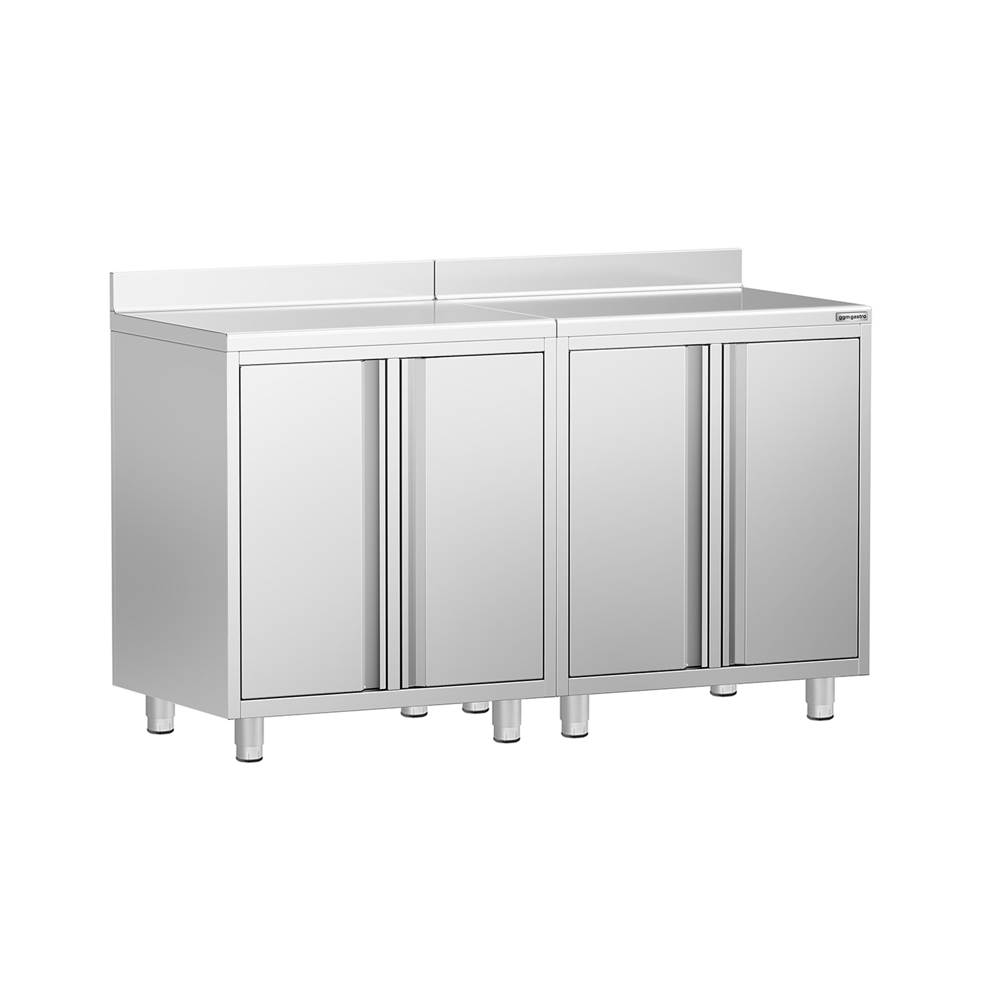 Armoire de travail PREMIUM pour machine à café filtre - 1600x600mm - avec dosseret - 4 portes battantes