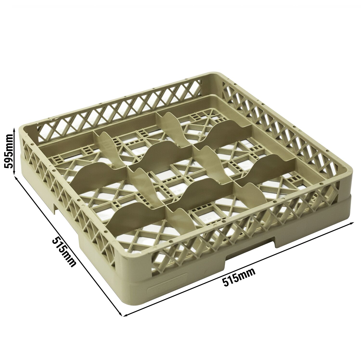 Casier à verres - 500x500mm - 9 compartiments - Beige - compatible ARU9N
