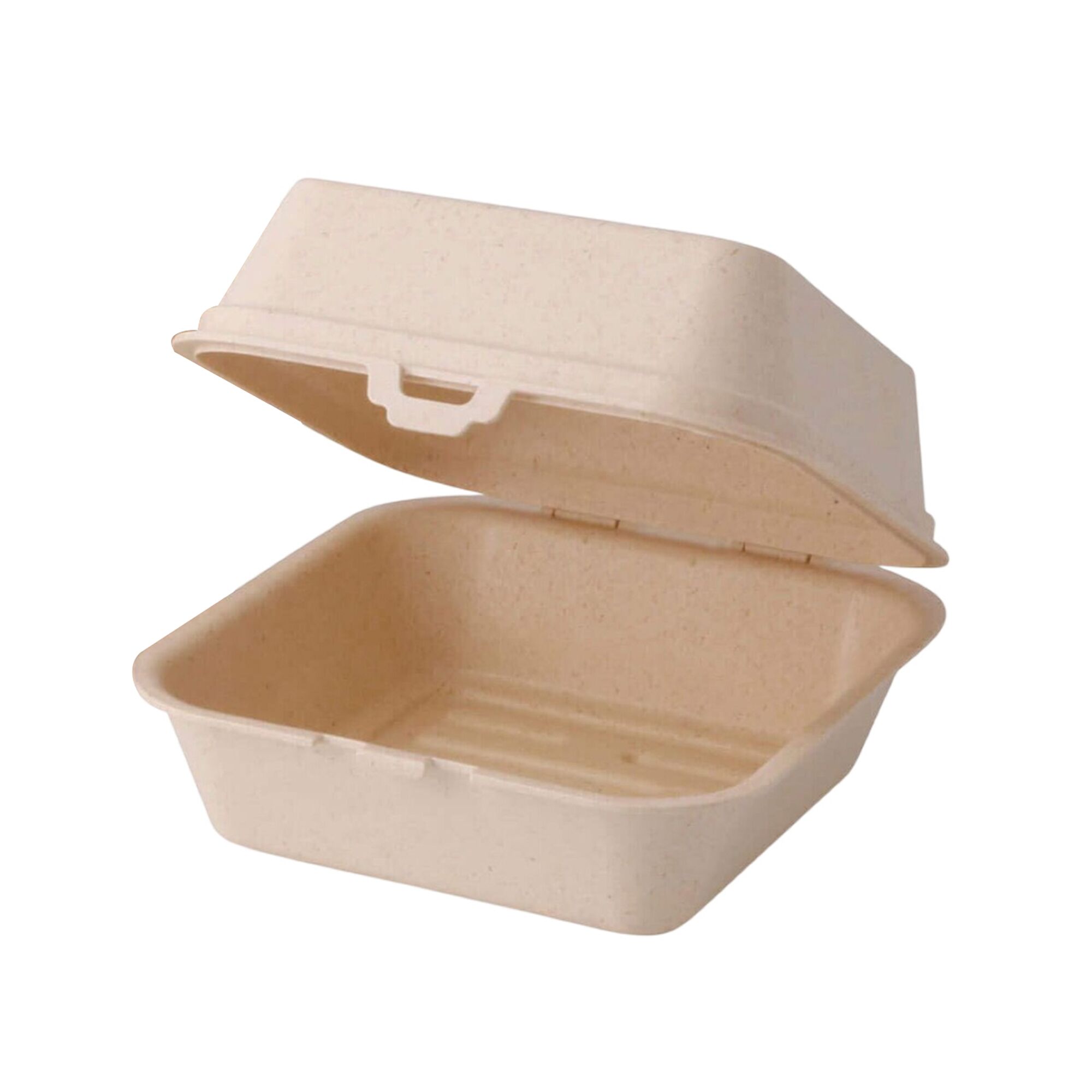 (60 pièces) Boîte à burger réutilisable - 157x148x84mm - Crème