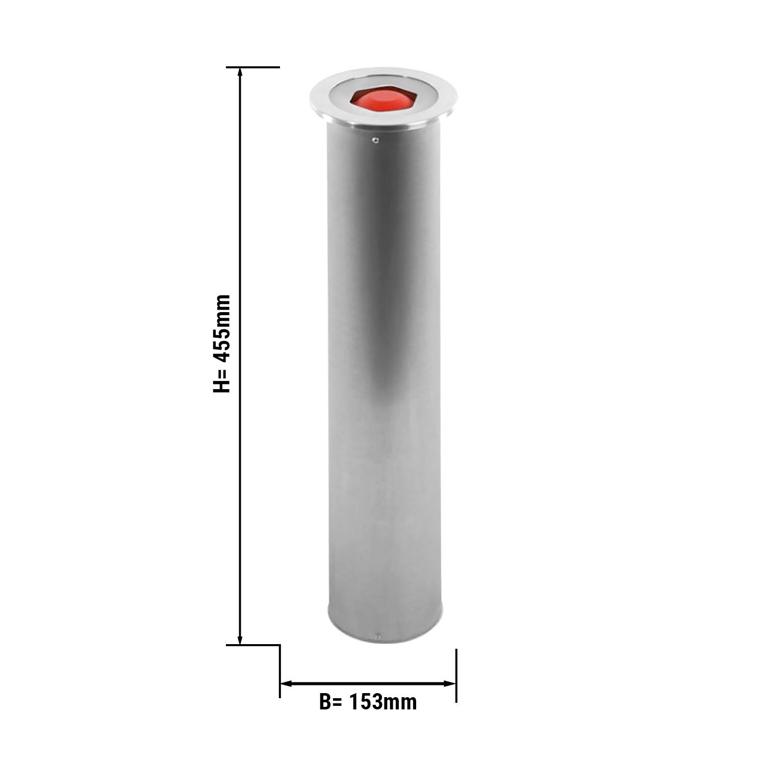 Distributeur de gobelets encastrable - Acier inoxydable - à ressort - Version encastrable