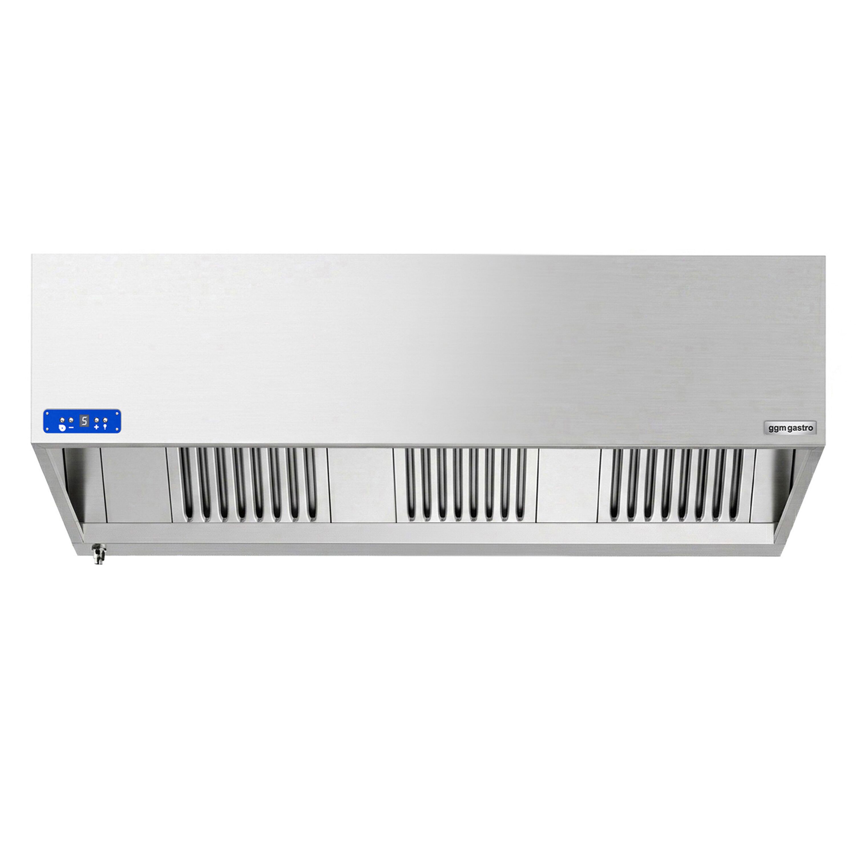 Commercial Wall-Mounted Extractor Hood  with Motor - 1800mm - with Speed Controller, Baffle Filters & Lighting