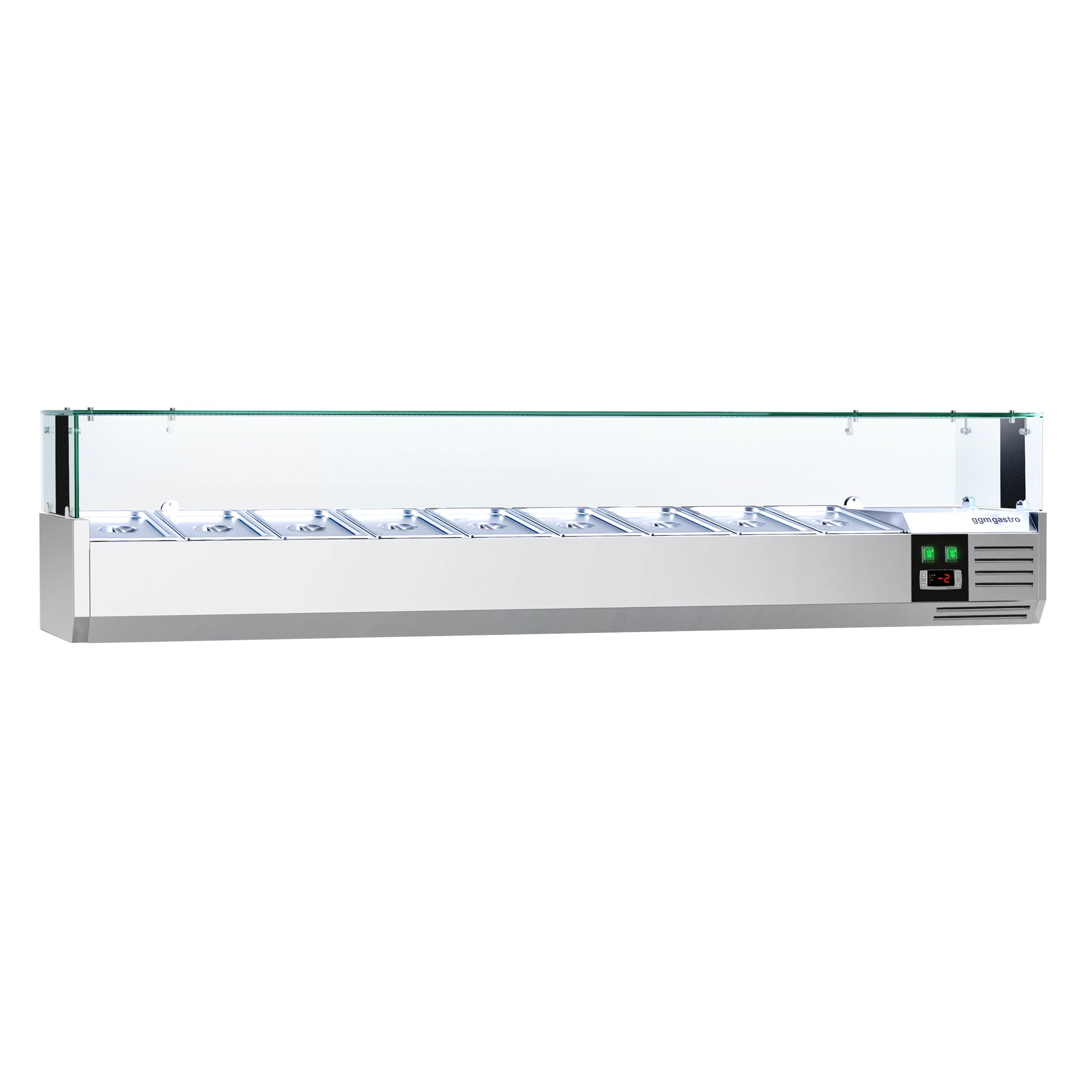 Vitrine Réfrigérée à Ingrédients PREMIUM avec éclairage LED - 2000x395mm - 9x GN 1/3