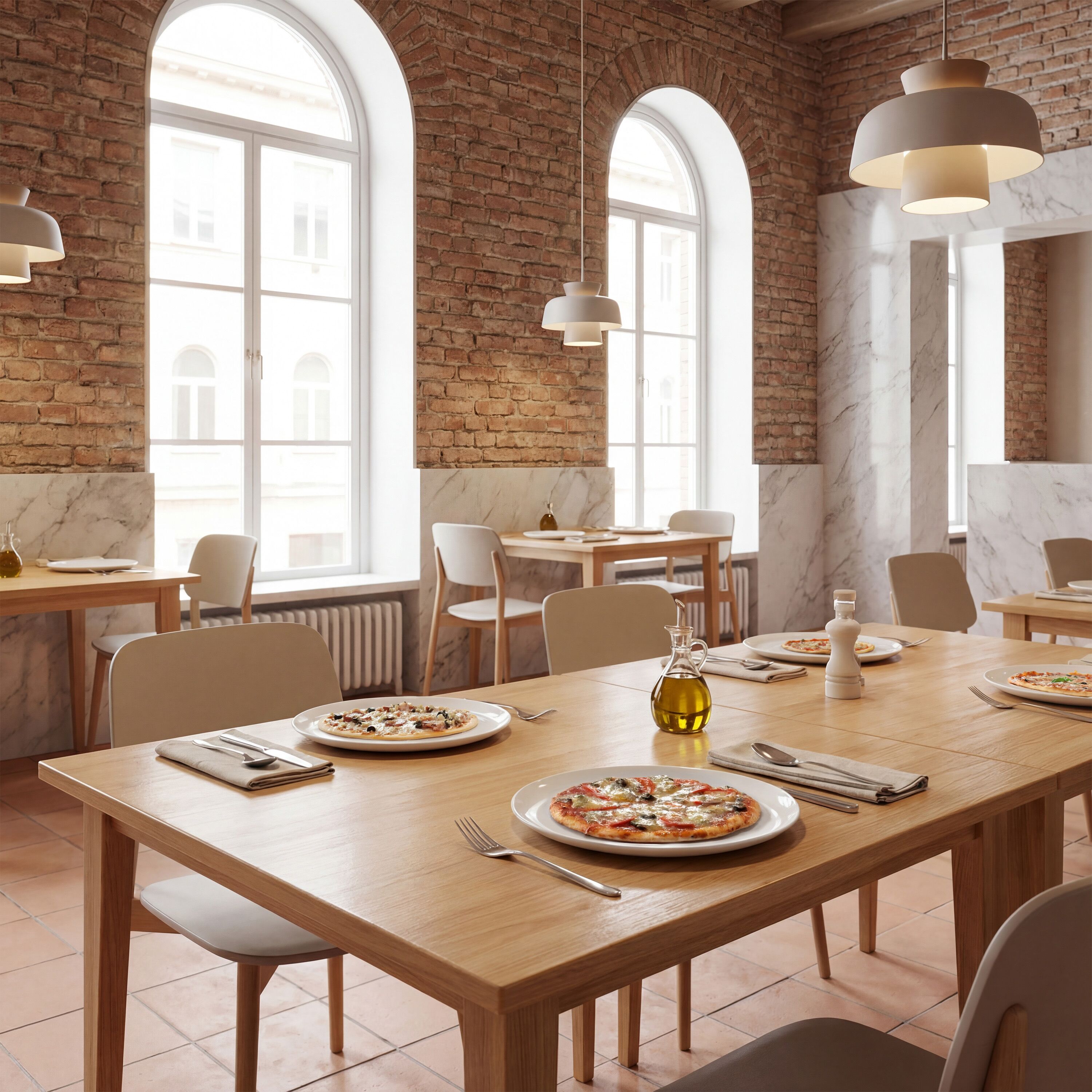 (12 pièces) Assiette à Pizza en Porcelaine - Ø 310 mm - Blanc