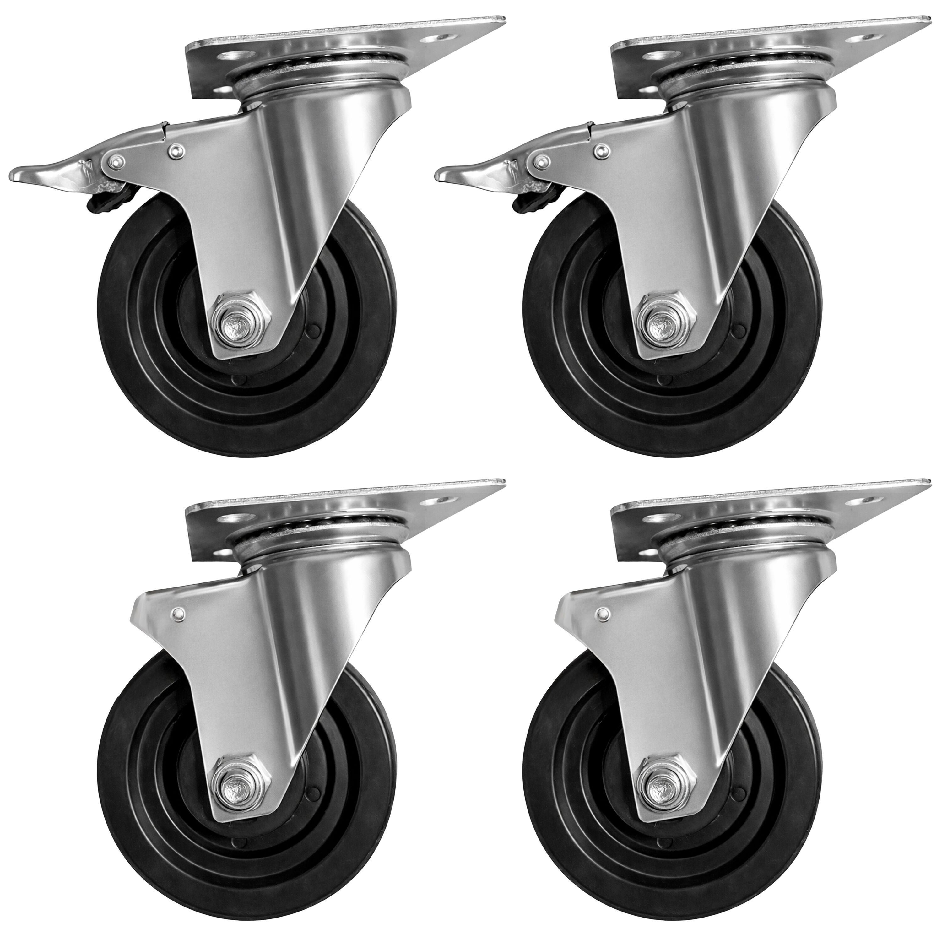 Roulettes pour support - 100x130x130mm - avec 2 freins - compatible avec UGP434, UGP634, UGNP934, UGPOP434ED, UGPOP634ED & UGPOP934ED