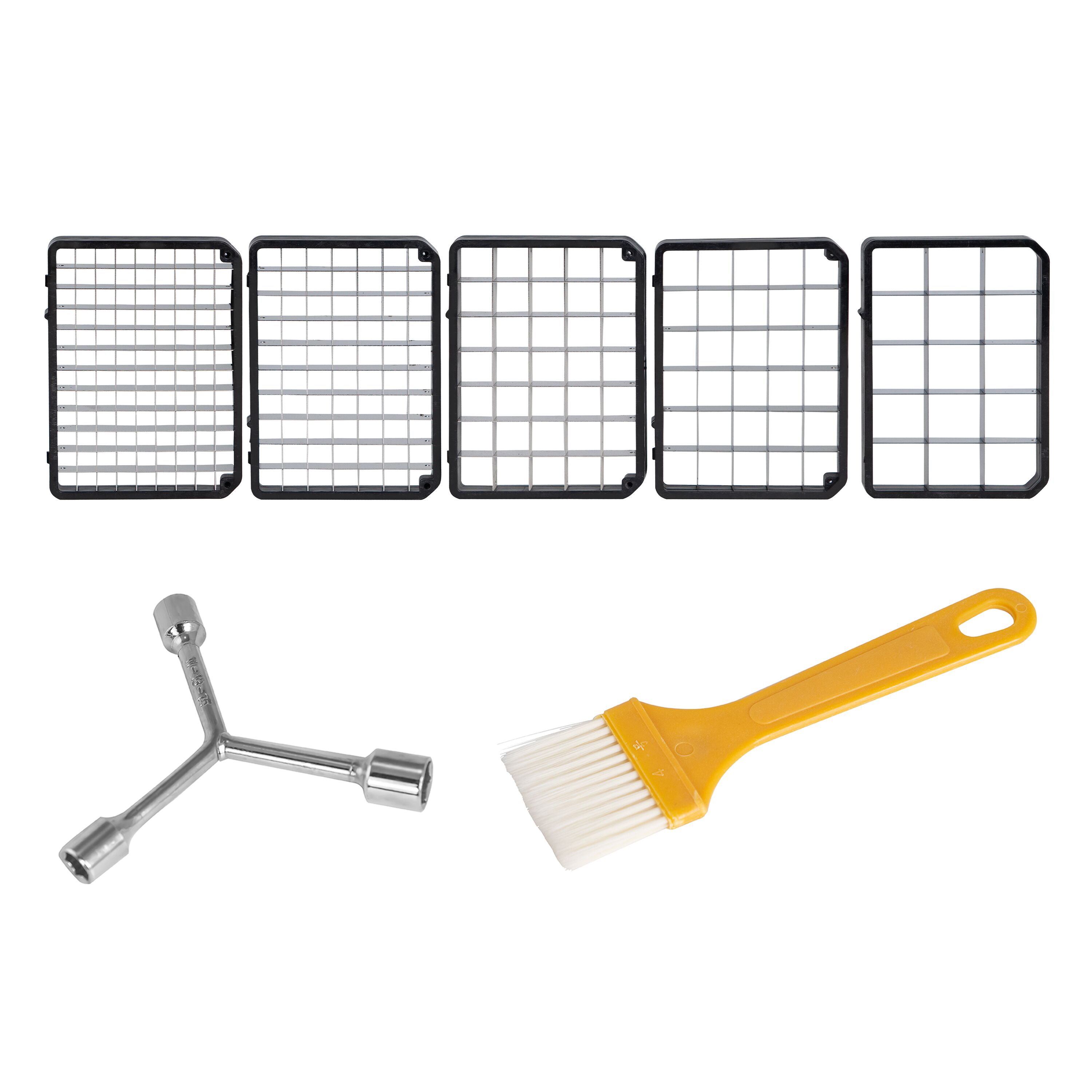 Coupe-légumes électrique – 200 watts – incl. disque de coupe 4 mm & 5 grilles à dés
