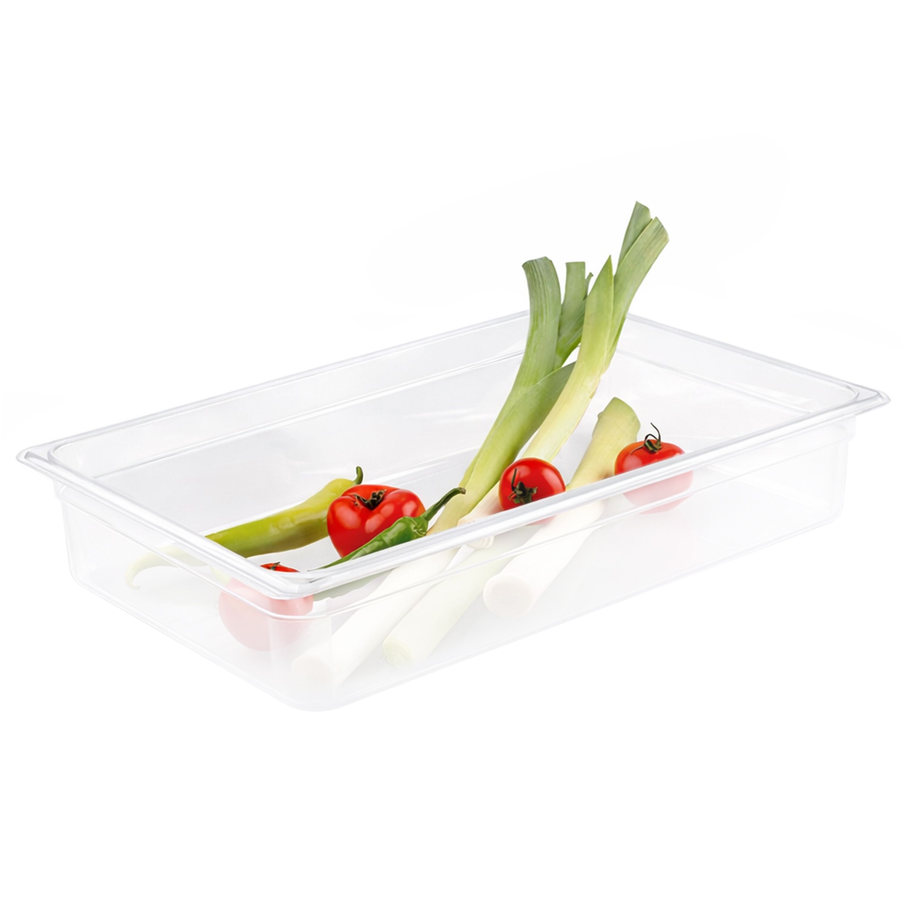 (6 pièces) Bac en Polypropylène - GN 1/1 - Translucide - 8,5 L - Hauteur : 65 mm