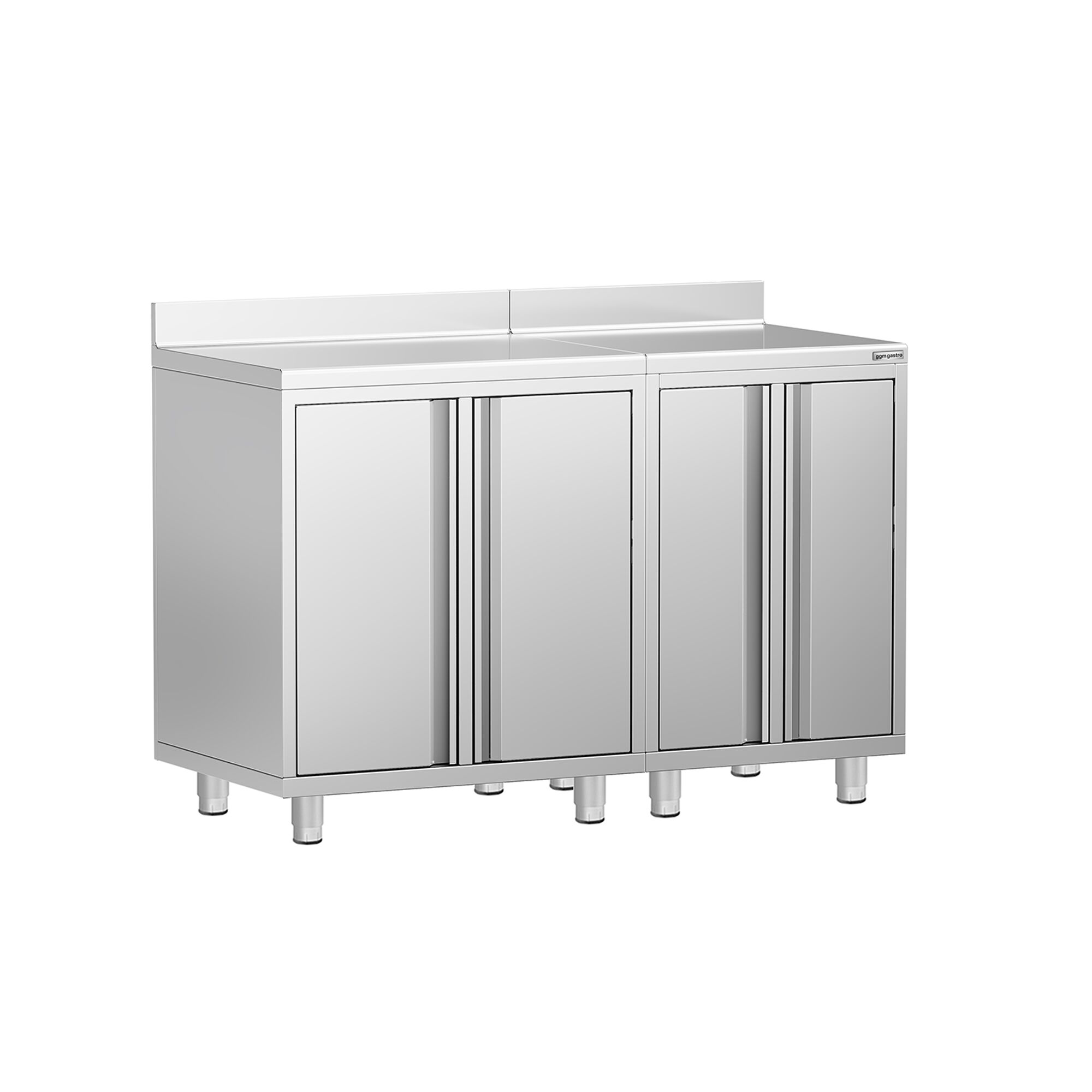 Armoire de travail pour machine à café filtre - 1400x600mm - avec dosseret - 4 portes battantes