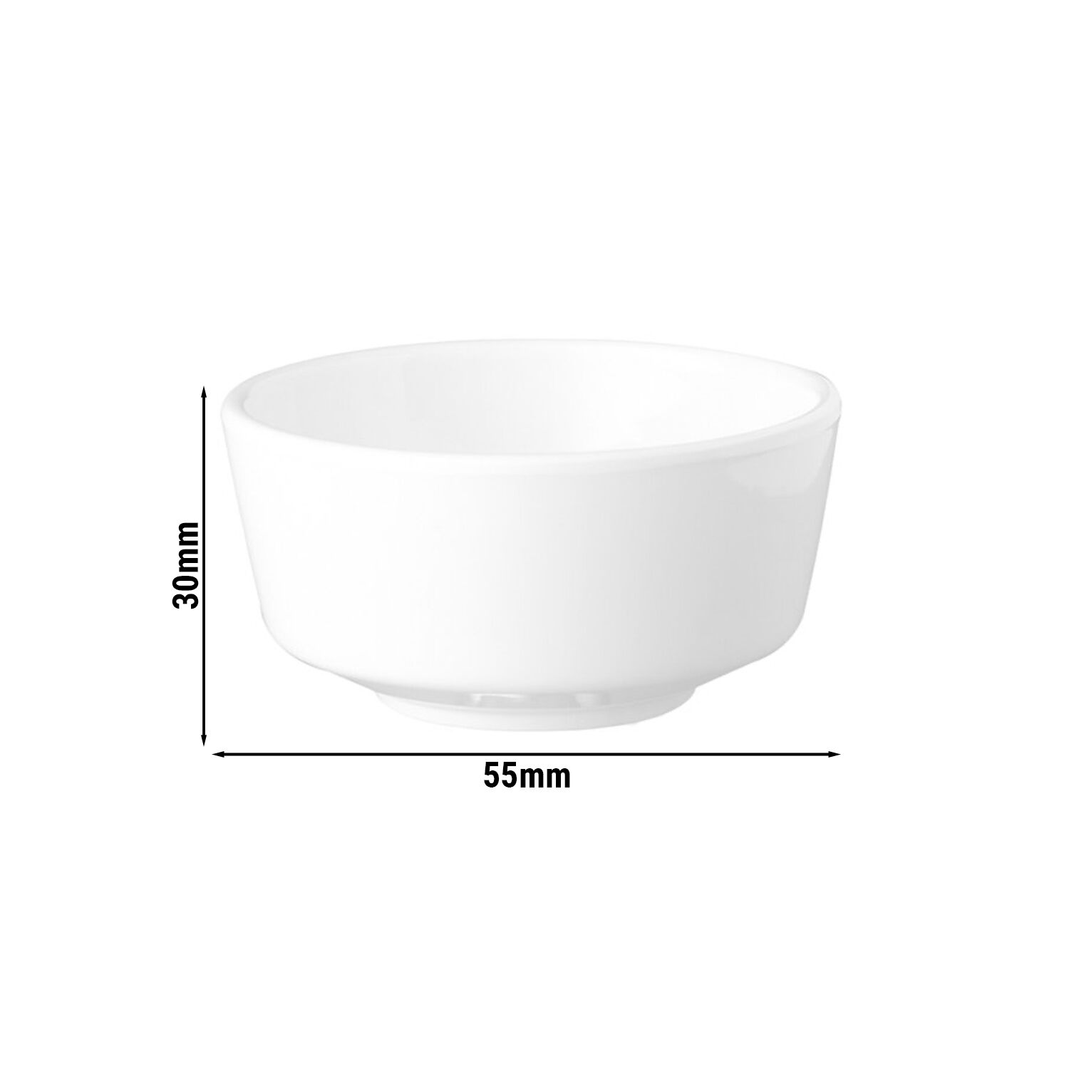 (36 pièces) Coupelles à sauce - FLOAT - Melamine - 30 ml - Ø 55 mm - Blanc